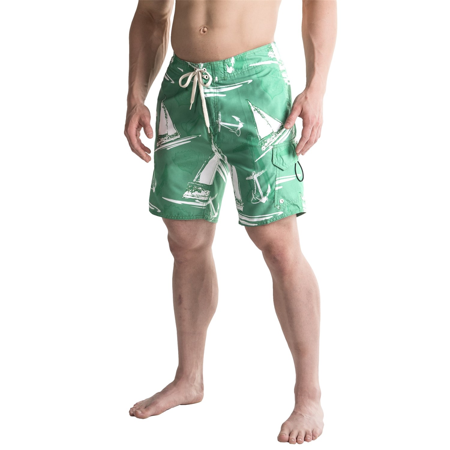 2-Pocket Drawstring Waist Boardshorts (For Men)