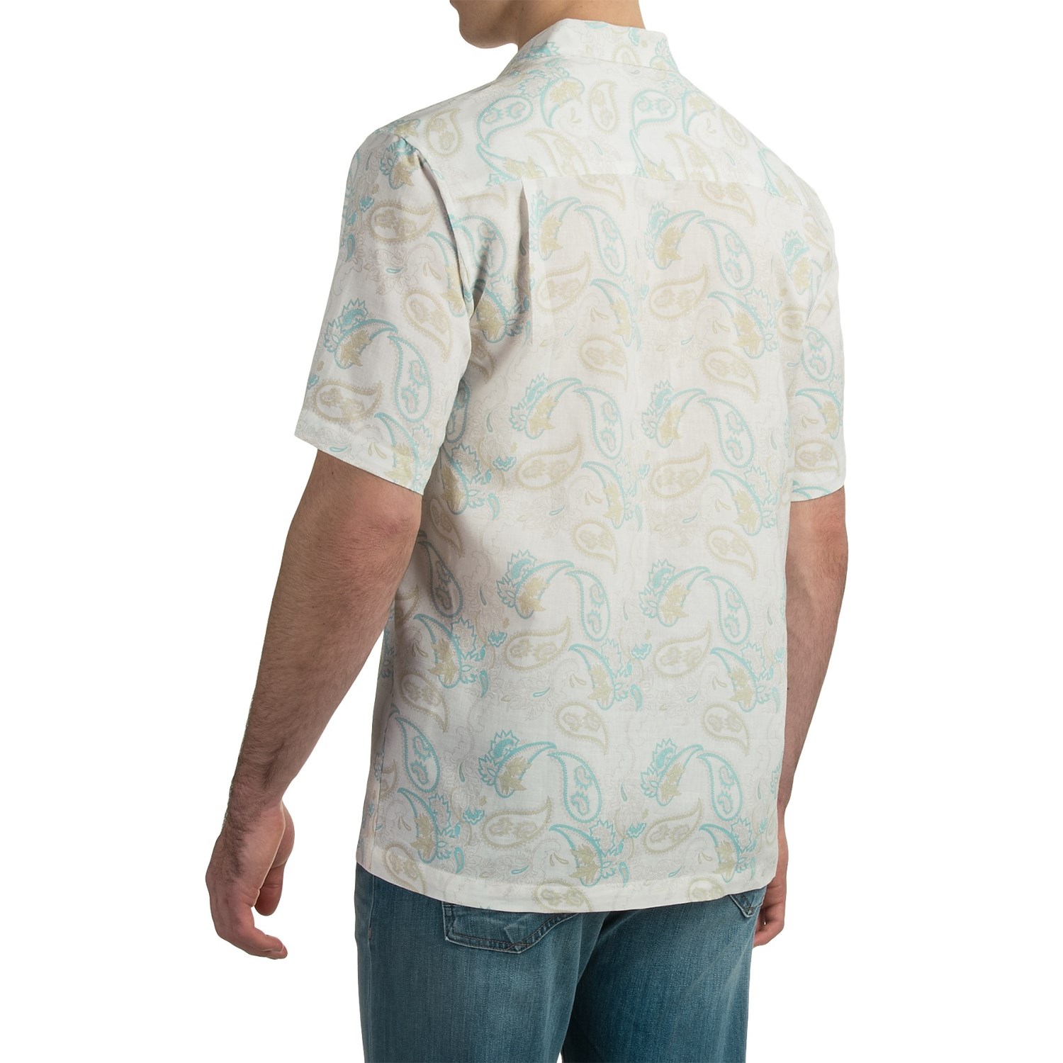 Printed Button-Up Shirt - Short Sleeve (For Men)