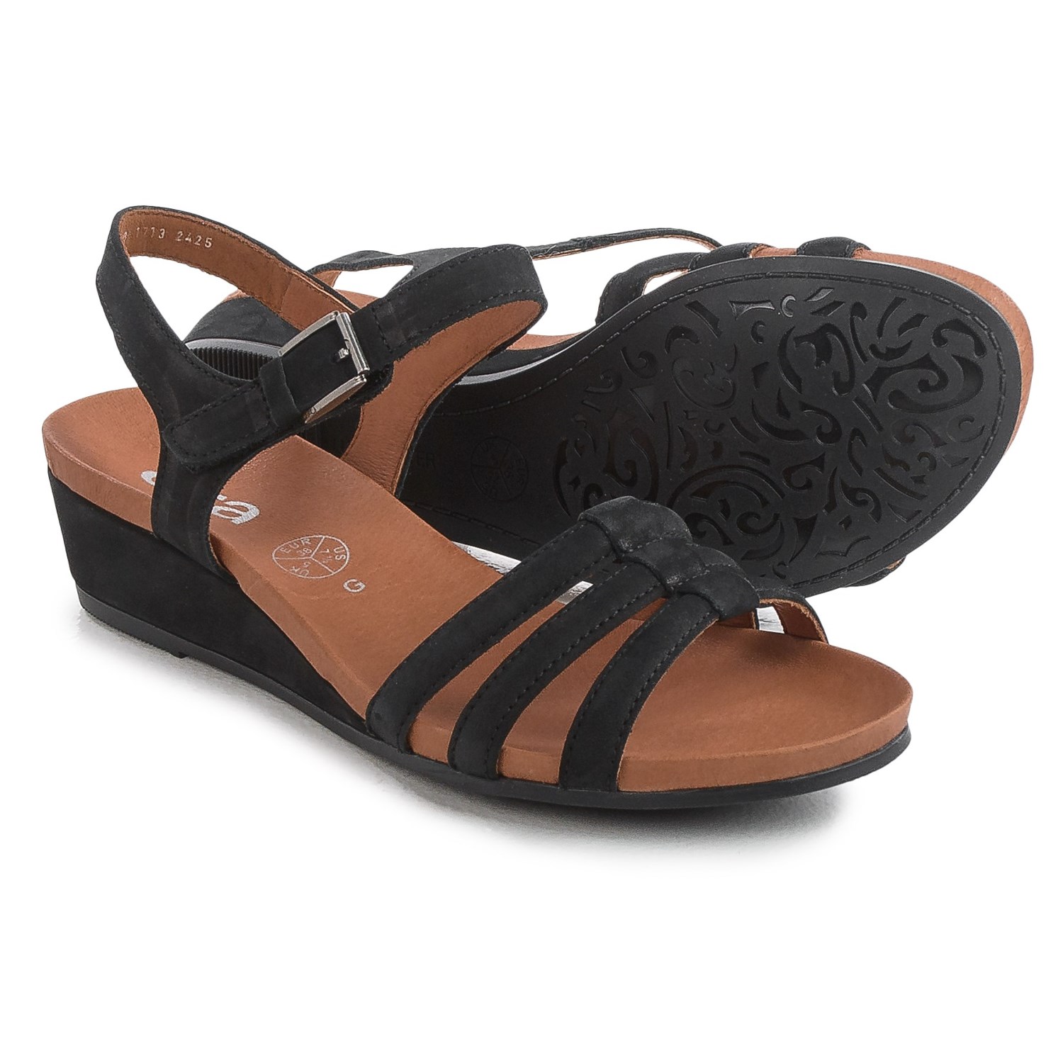 Ara Sunday Strappy Wedge Sandals - Nubuck (For Women)