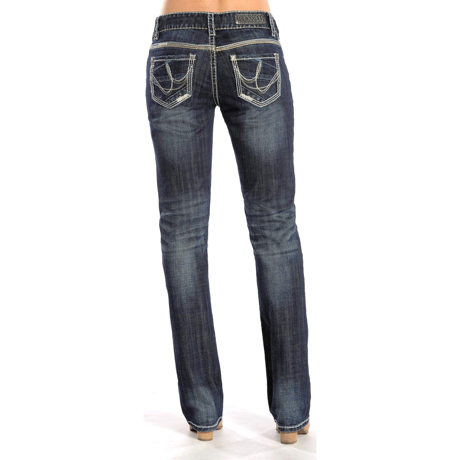 Rock & Roll Cowgirl Embroidered Boyfriend Jeans - Mid Rise, Bootcut (For Women)