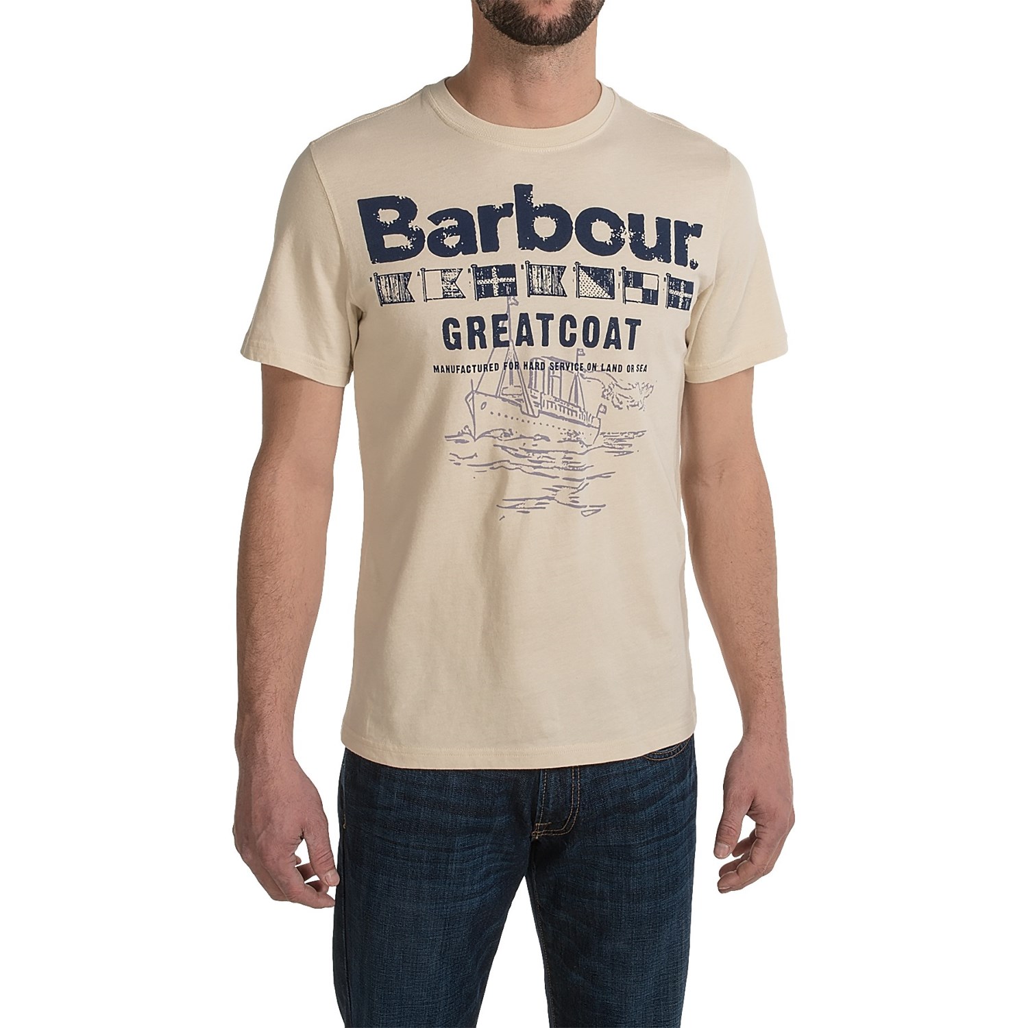 Barbour Printed Cotton Knit T-Shirt - Short Sleeve (For Men)