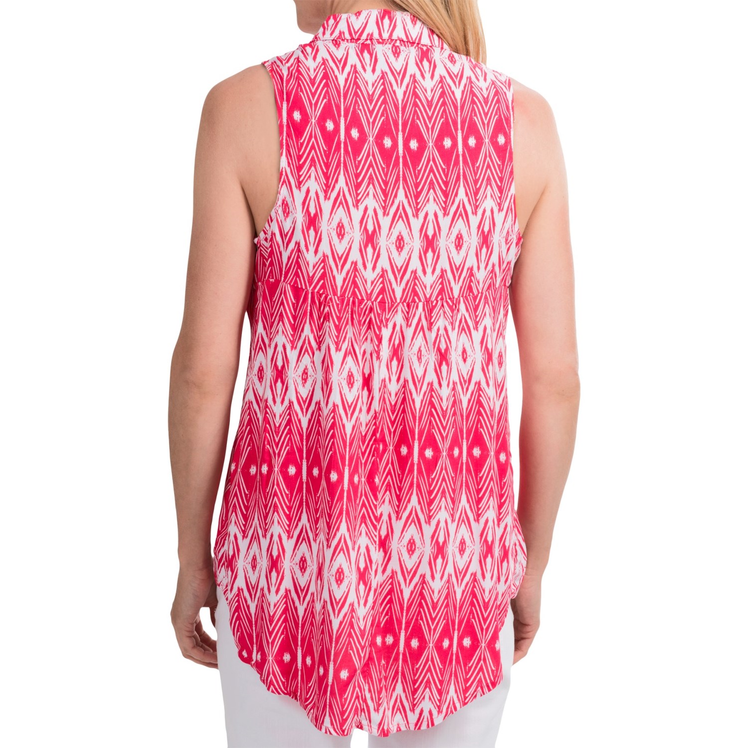 Hi-Lo Rayon Shirt - Sleeveless (For Women)