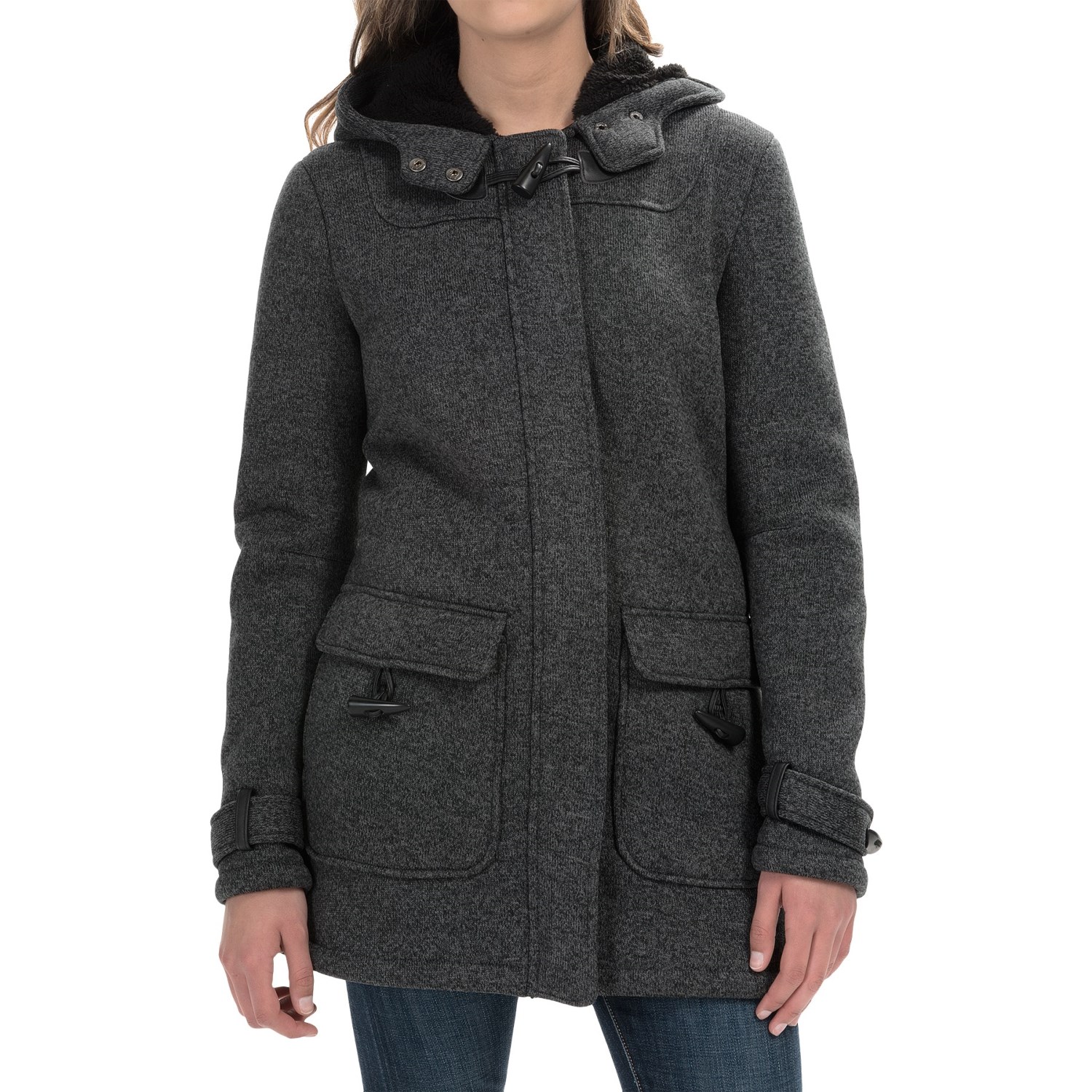 Weatherproof Sweater Fleece Bonded Sherpa Jacket (For Women)