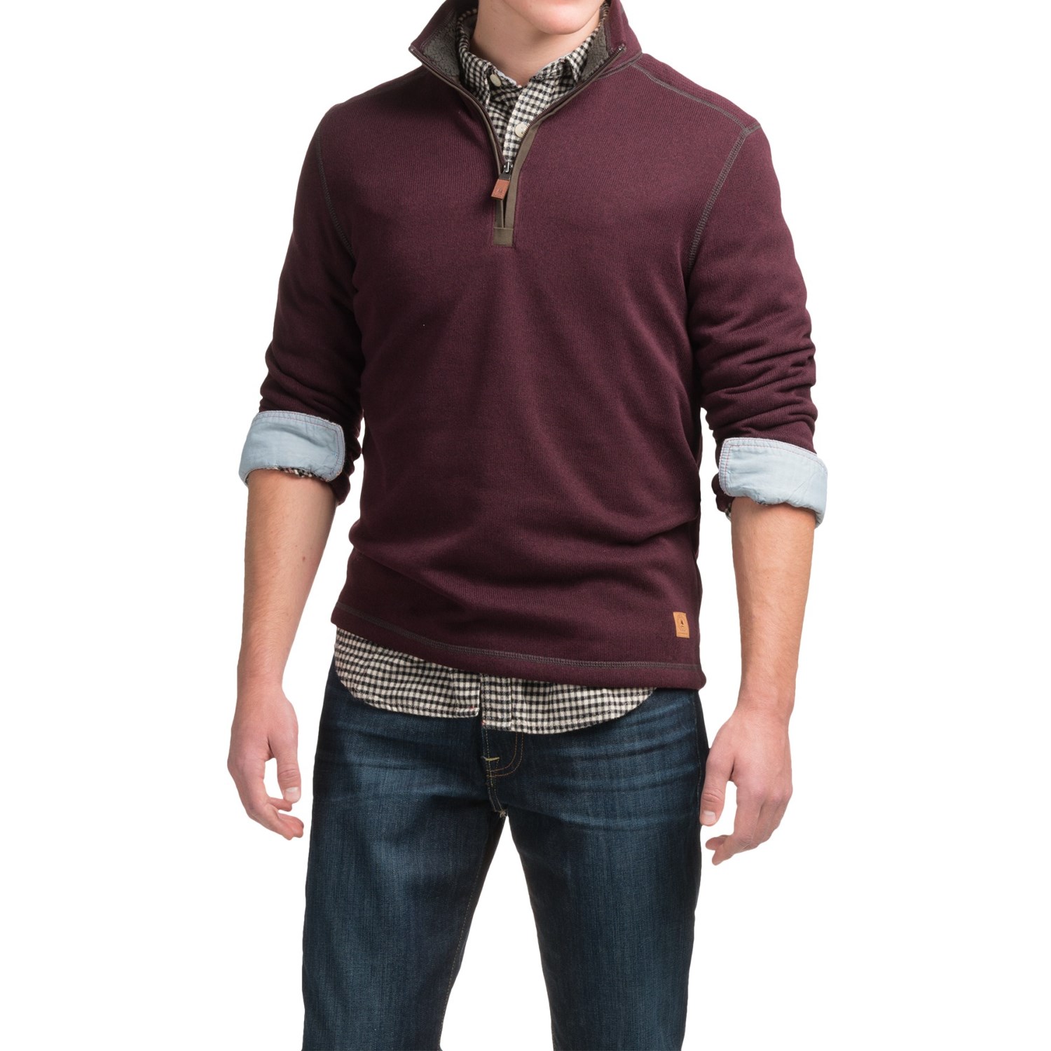 G.H. Bass & Co. Zip Neck Fleece Sweater (For Men)