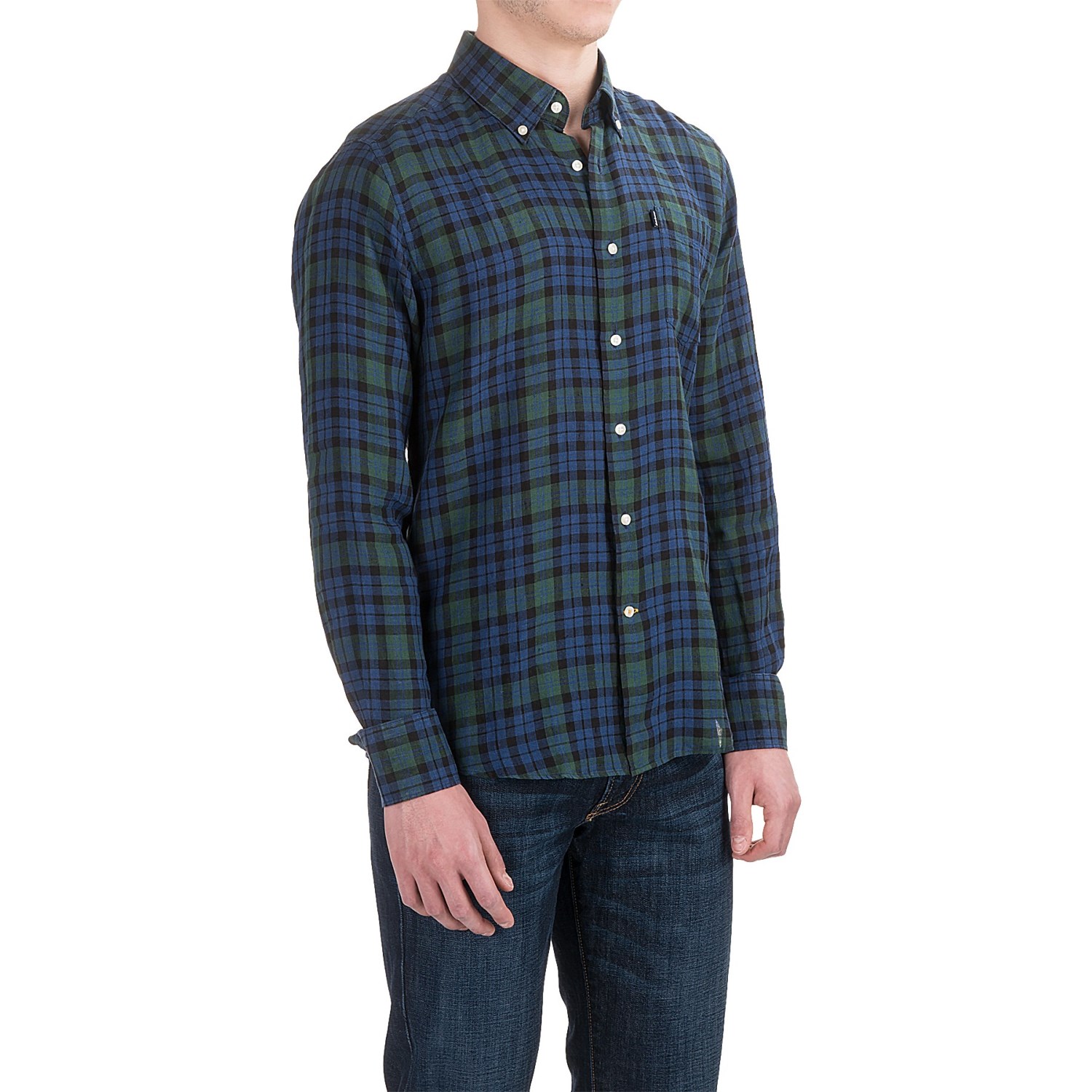 Barbour Calvert Linen Shirt - Long Sleeve (For Men)