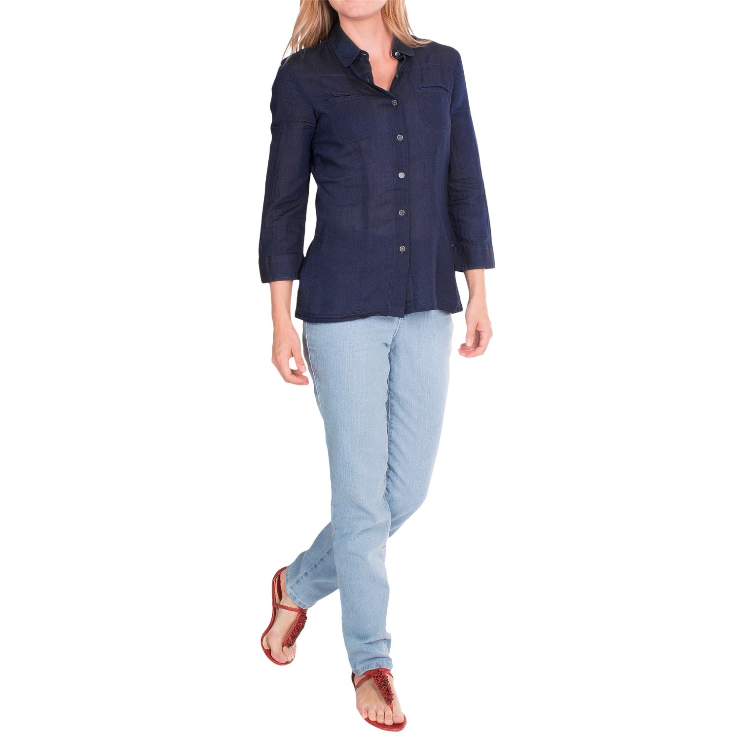 Barbour Cotton Chambray Shirt - Long Sleeve (For Women)
