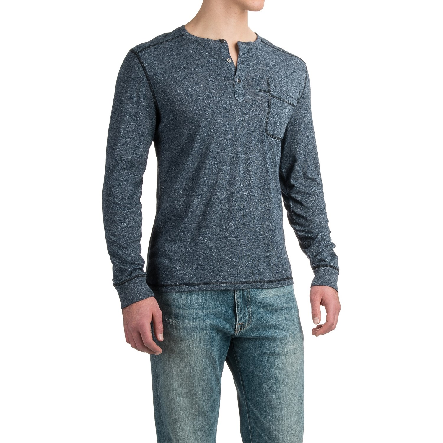 Threads 4 Thought Henley Shirt - Organic Cotton, Long Sleeve (For Men)