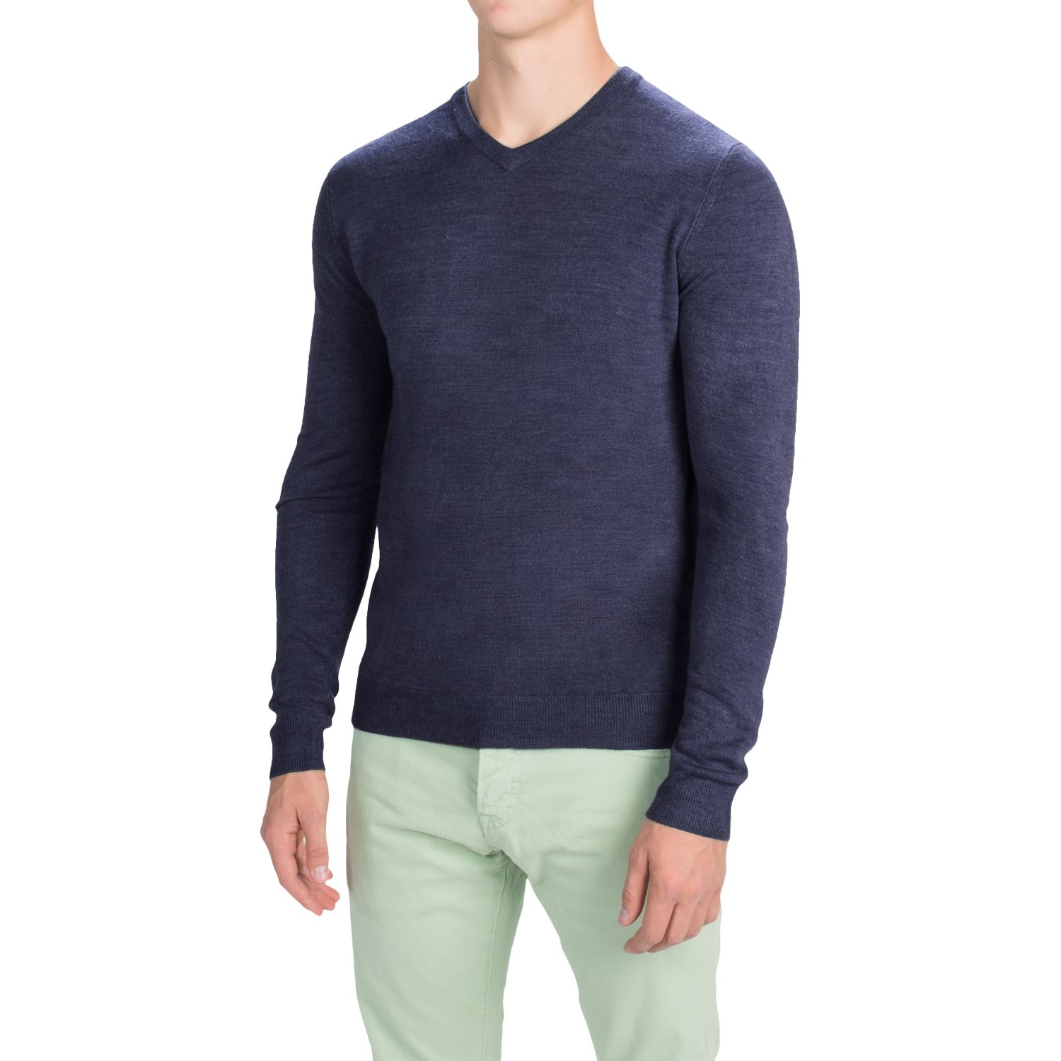 Solid V-Neck Sweater (For Men)