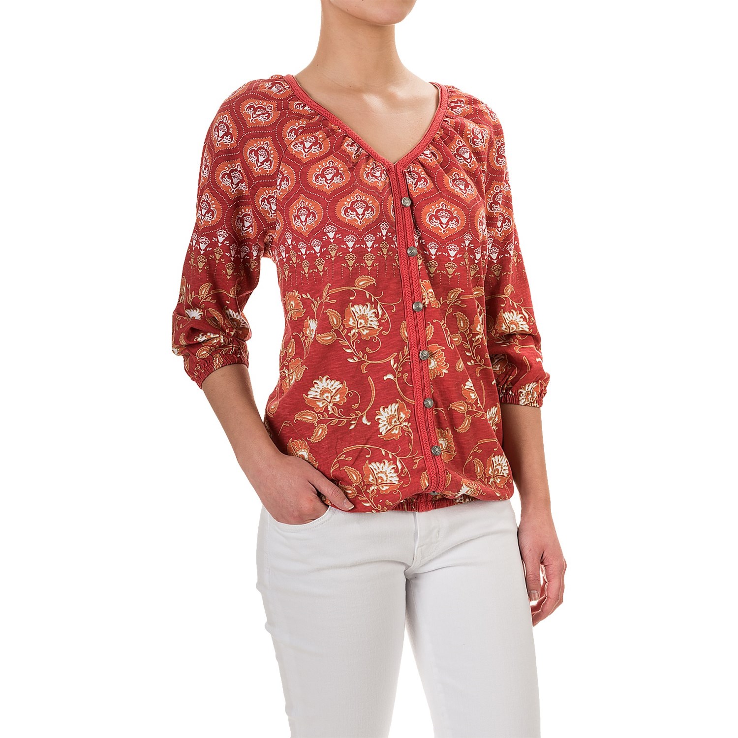 Aventura Clothing Menlo Peasant Top - Organic Cotton-Modal, 3/4 Sleeve (For Women)