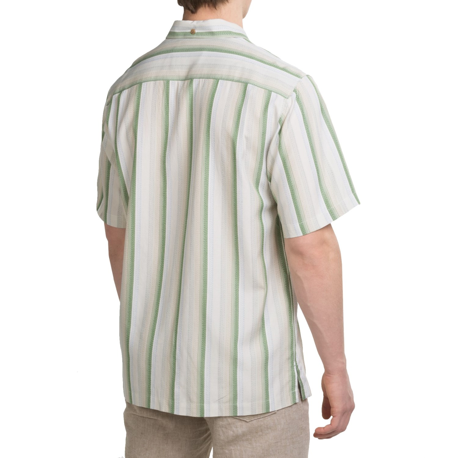 Tommy Bahama Al Dente Stripe Silk Shirt - Short Sleeve (For Men and Big Men)