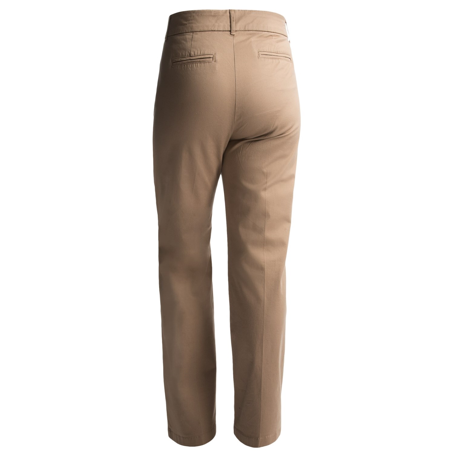 Flat Front Cotton Stretch Pants (For Women)