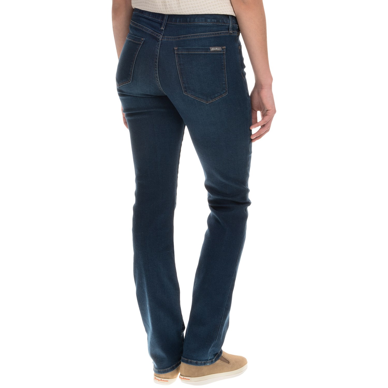 Stretch Denim Jeans - Straight Leg (For Women)