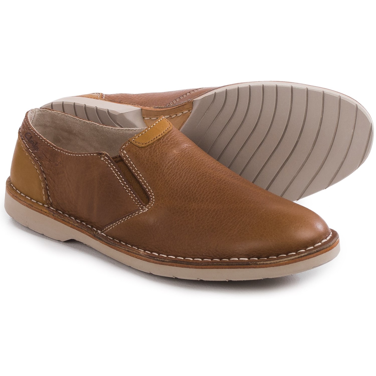 Clarks Hinton Easy Shoes - Leather, Slip-Ons (For Men)