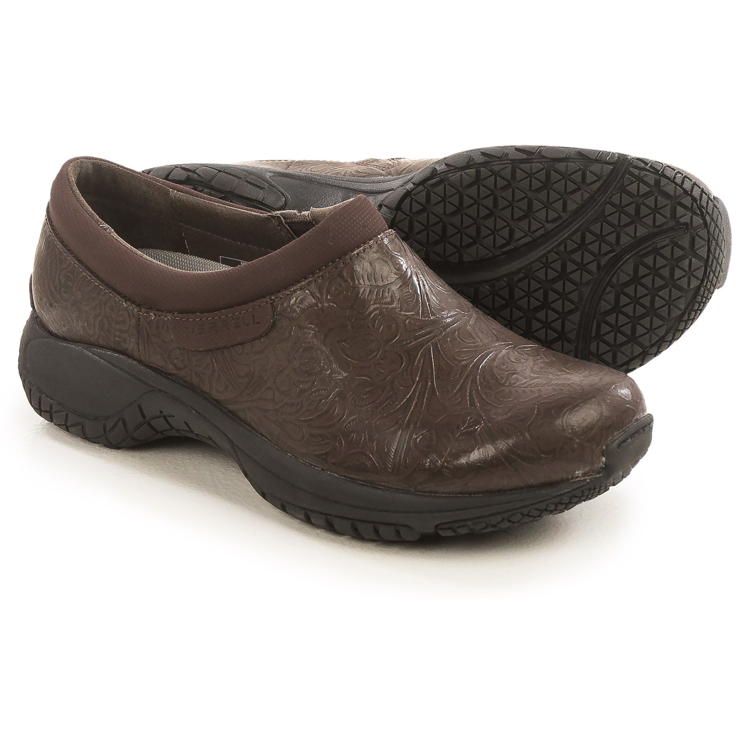 Merrell Encore Moc Pro Lab Shoes - Leather, Slip-Ons (For Women)