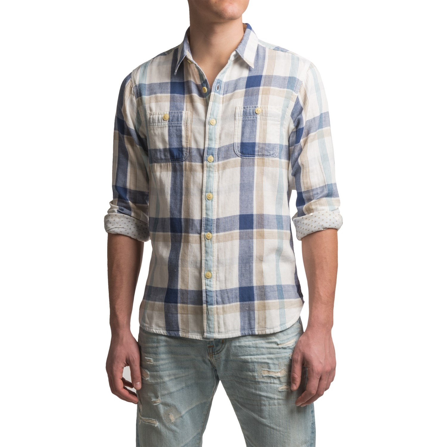 True Grit Malibu Double Light Indigo Shirt - Long Sleeve (For Men)