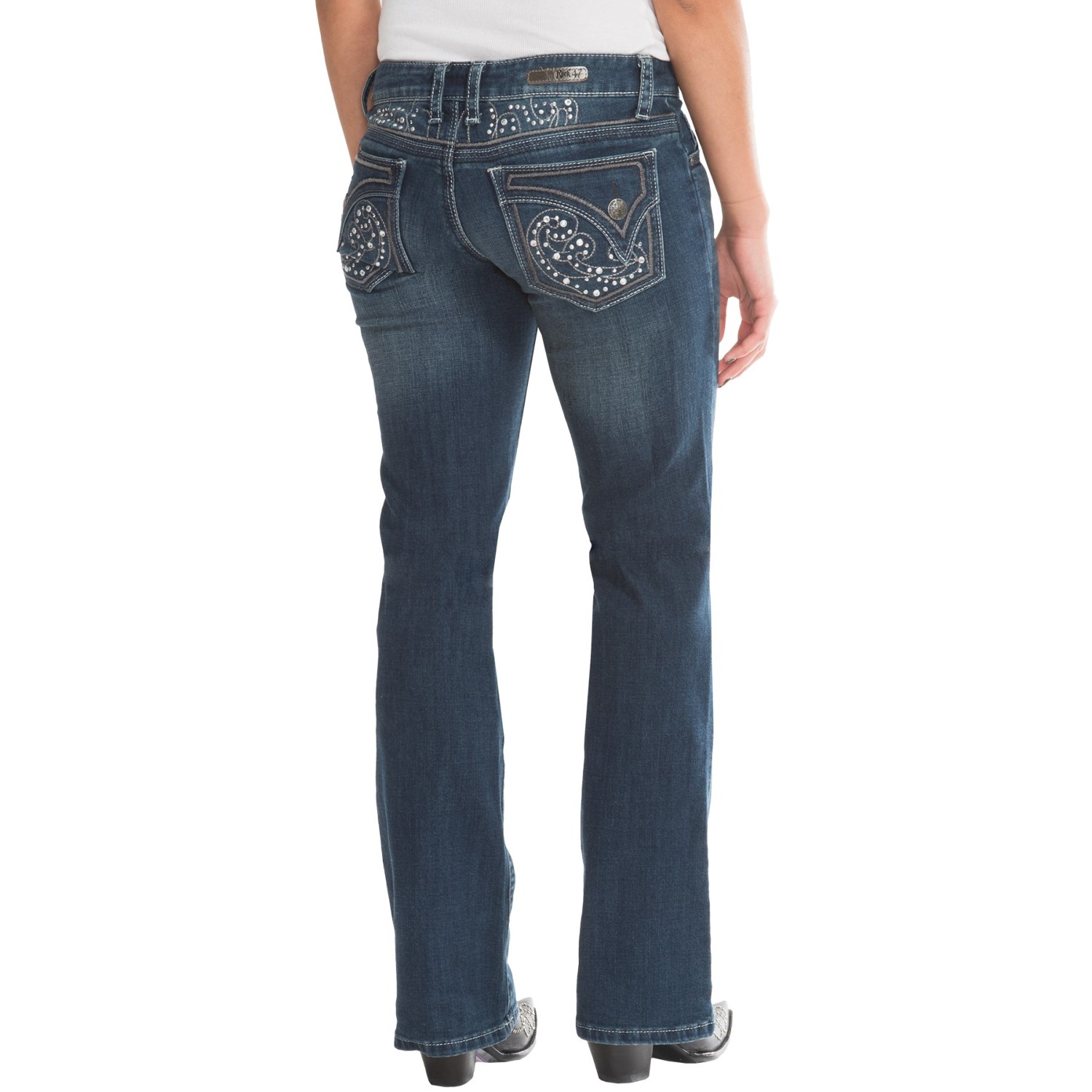 Wrangler Rock 47 Embellished Jeans - Bootcut, Low Rise (For Women)