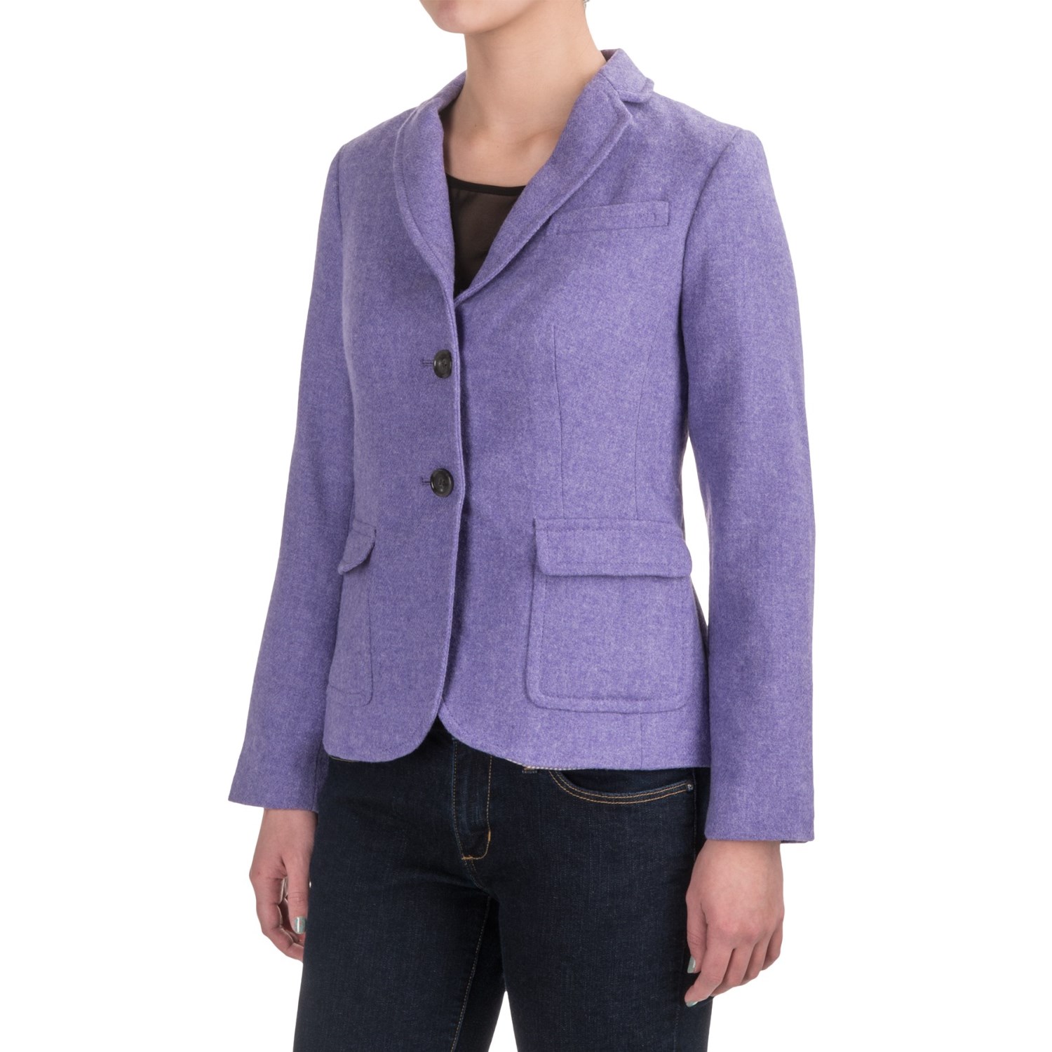 Herringbone Wool Blend Blazer (For Women)