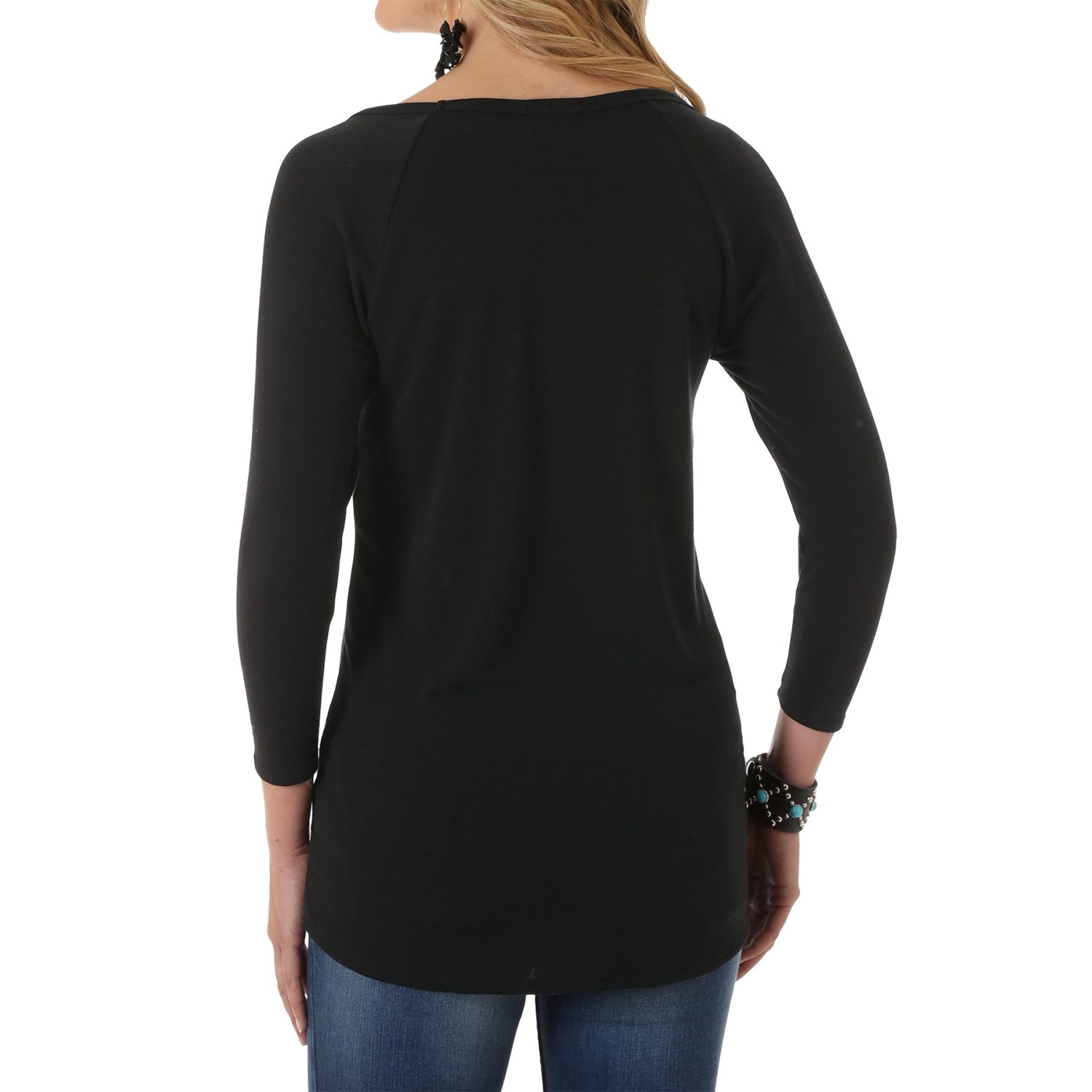 Wrangler Foil Steerhead Knit Shirt - 3/4 Sleeve (For Women)