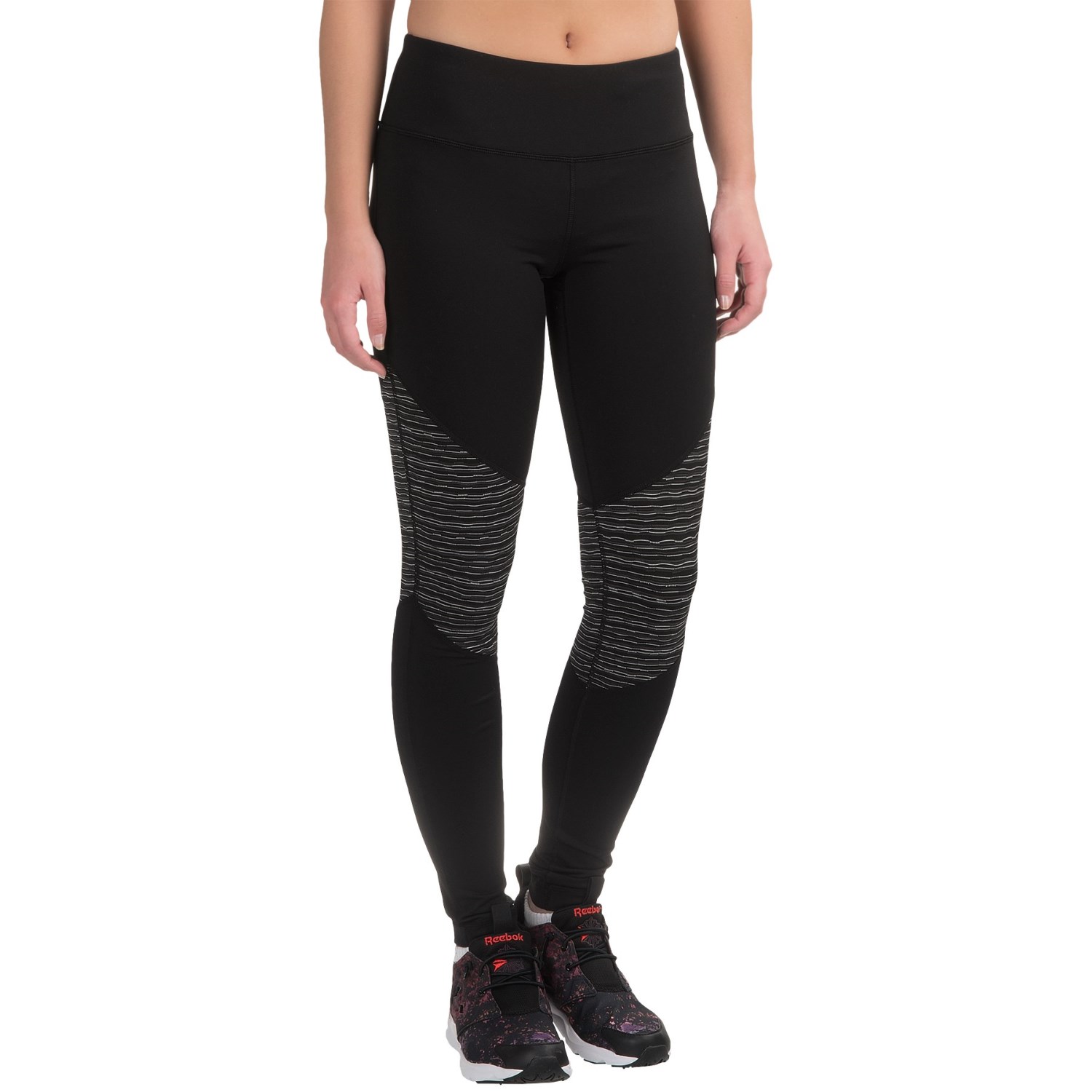 90 Degree by Reflex Jacquard Panel Leggings (For Women)