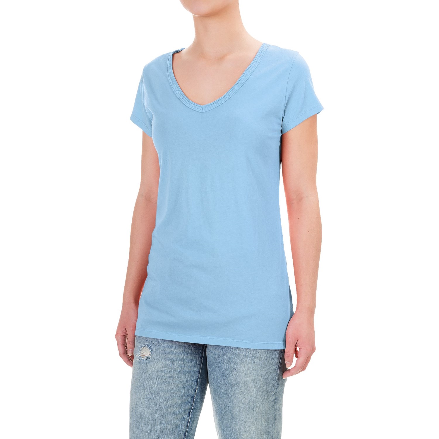 dylan Luxe T-Shirt - V-Neck, Short Sleeve (For Women)