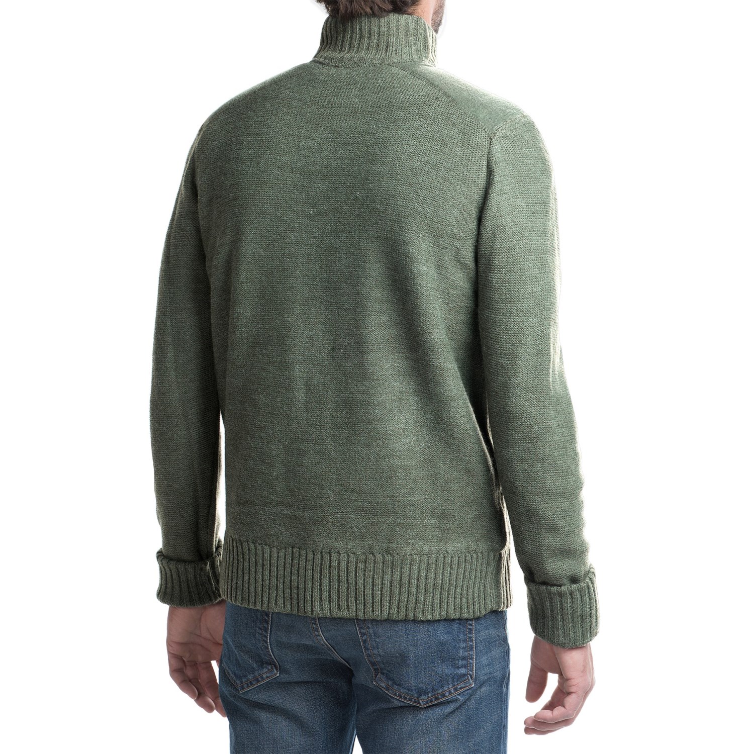 Weatherproof Sherpa-Lined Cardigan Sweater - Zip Front (For Men)