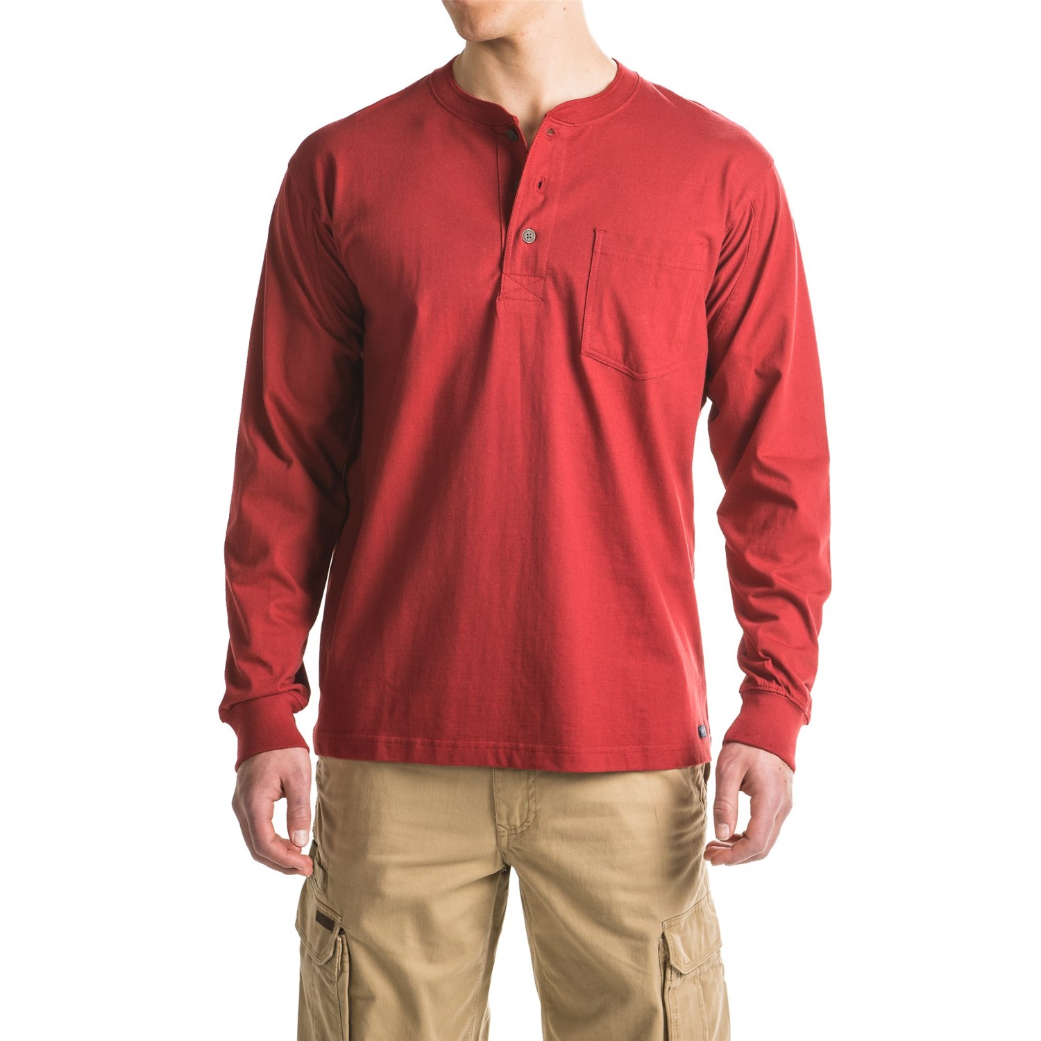 Smith’s Workwear Cotton Henley Shirt - Long Sleeve (For Men)