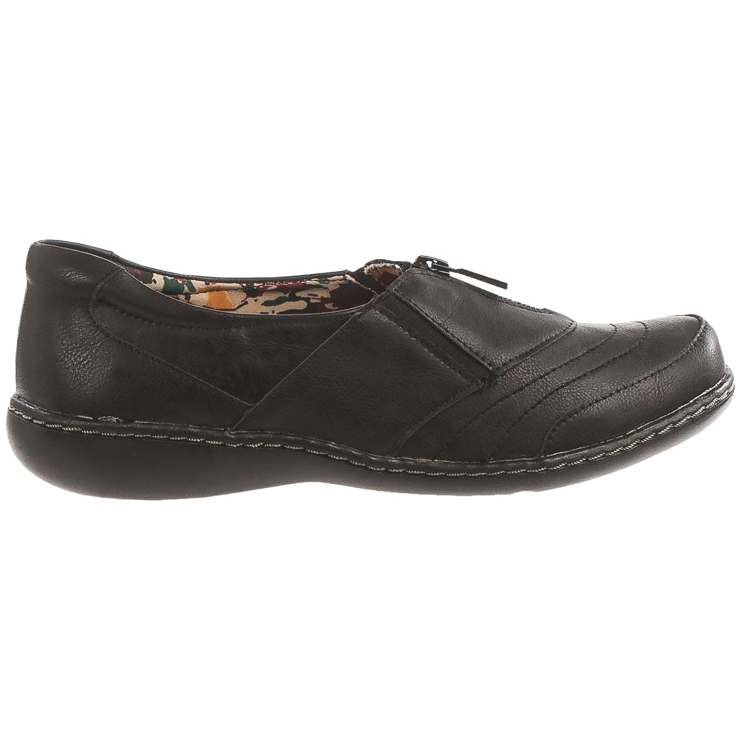 Hush Puppies Soft Style Jennica Flats - Leather, Zip Vamp (For Women)