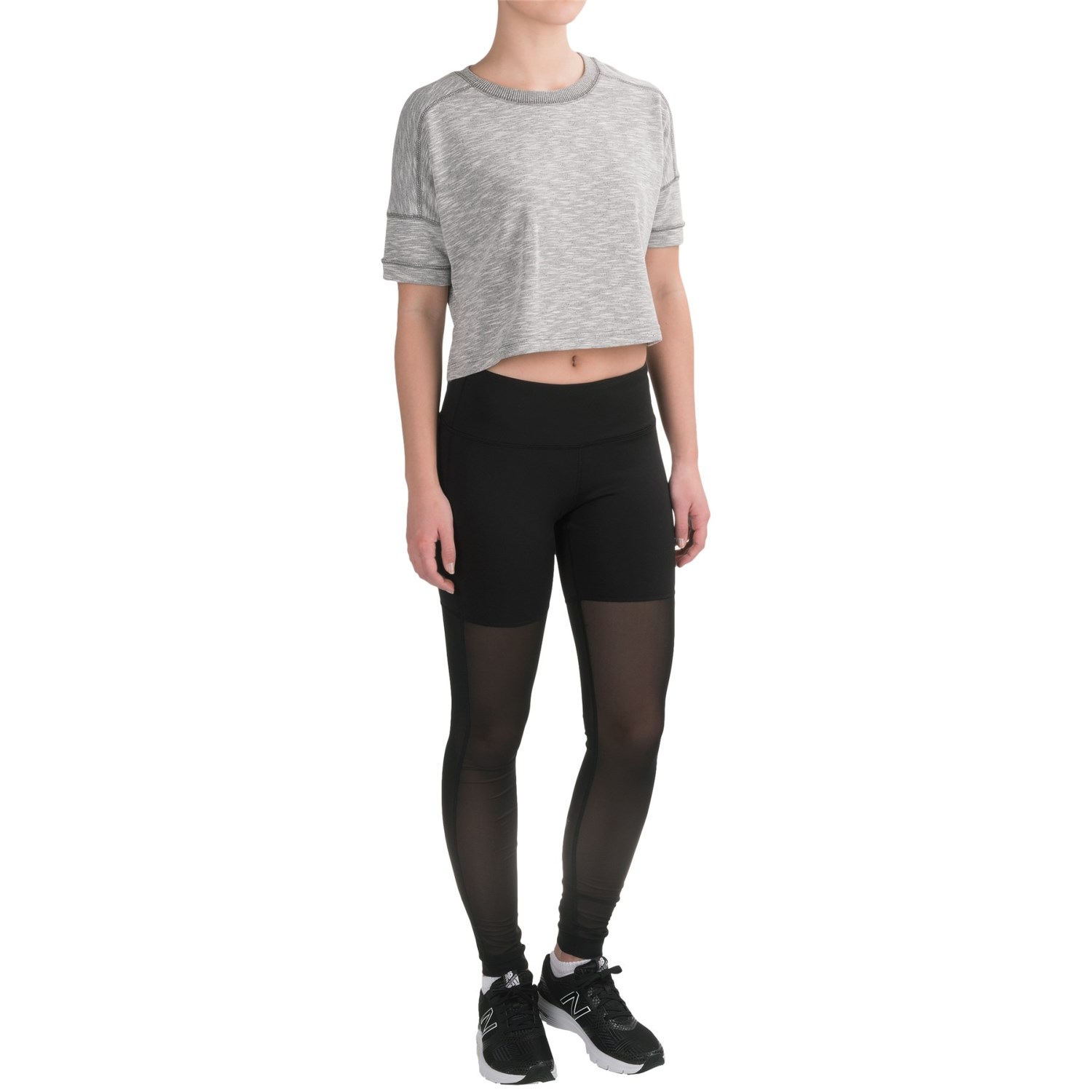 90 Degree by Reflex Cropped Lounge Sweatshirt - Short Sleeve (For Women)