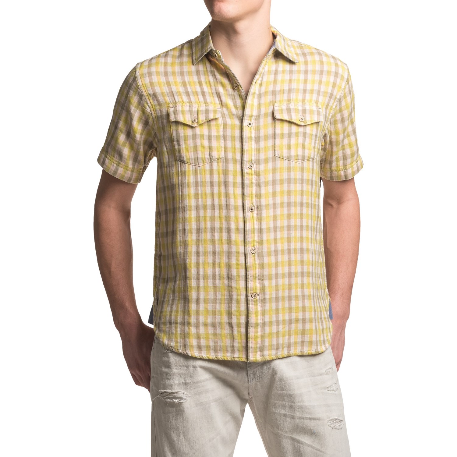 True Grit Beach Check Shirt - Short Sleeve (For Men)