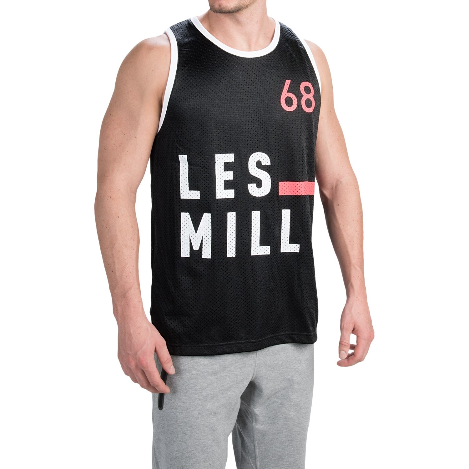 Reebok Les Mills Graphic Mesh Tank Top (For Men)