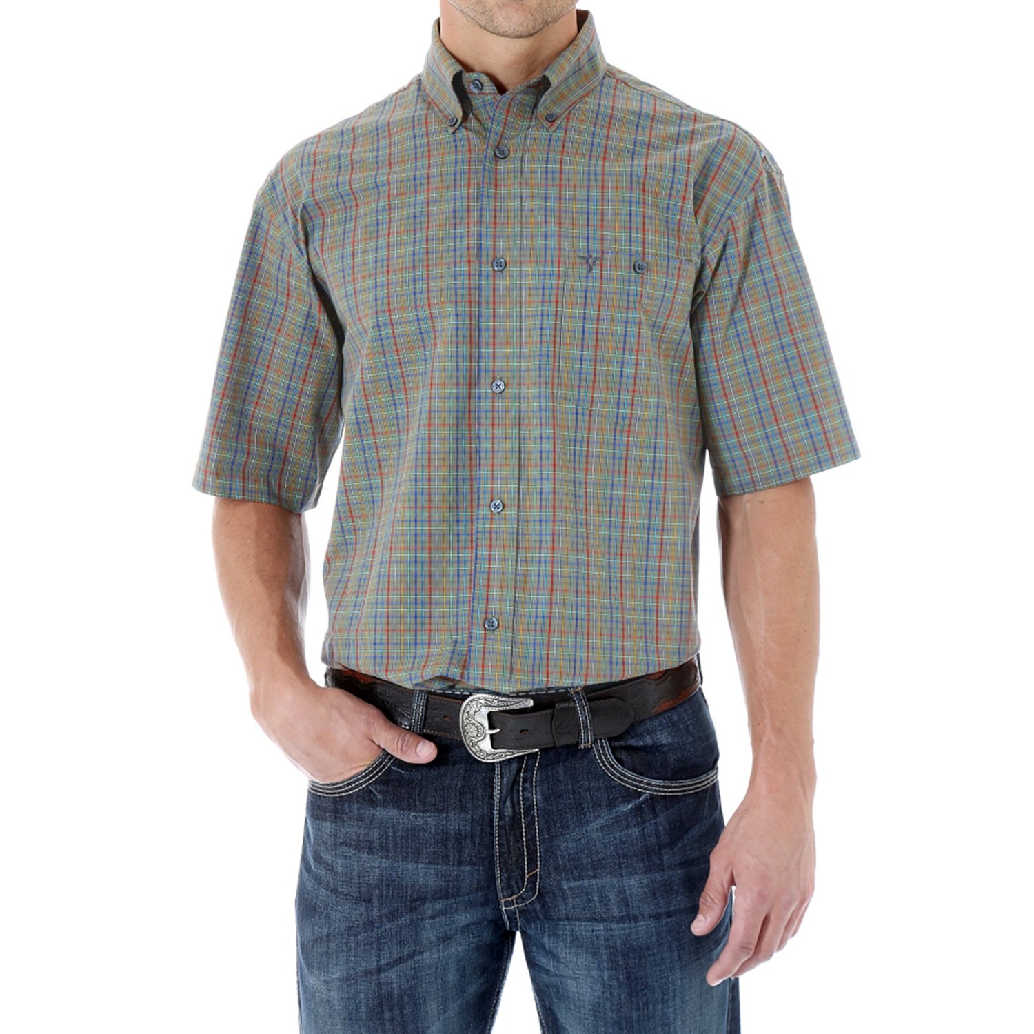 Wrangler 20X Shirt - Button Front, Short Sleeve (For Men)