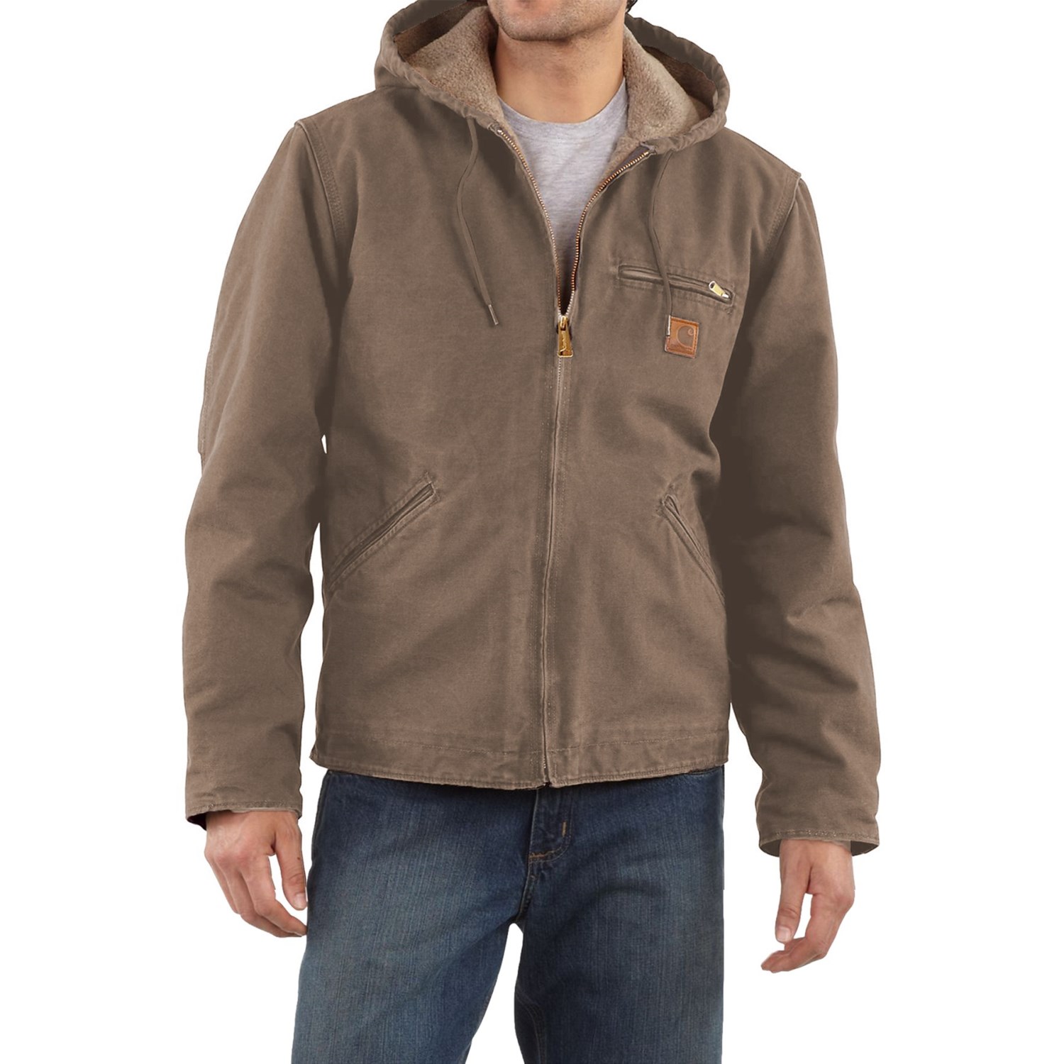 Carhartt Sandstone Sierra Jacket - Sherpa Lining, Factory Seconds (For Big Men)