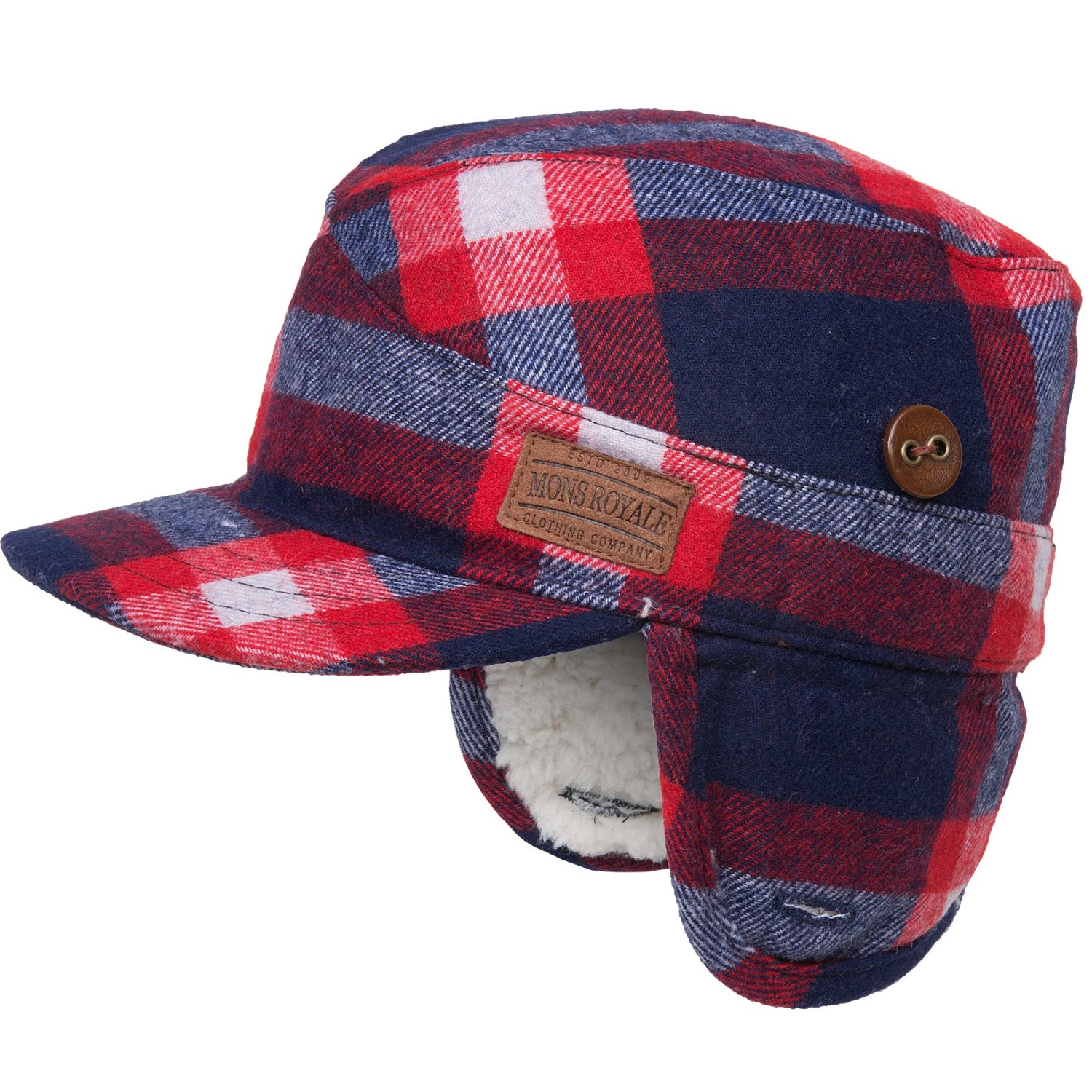 mons royale woodchopper hat - fleece lined, ear flaps (for men