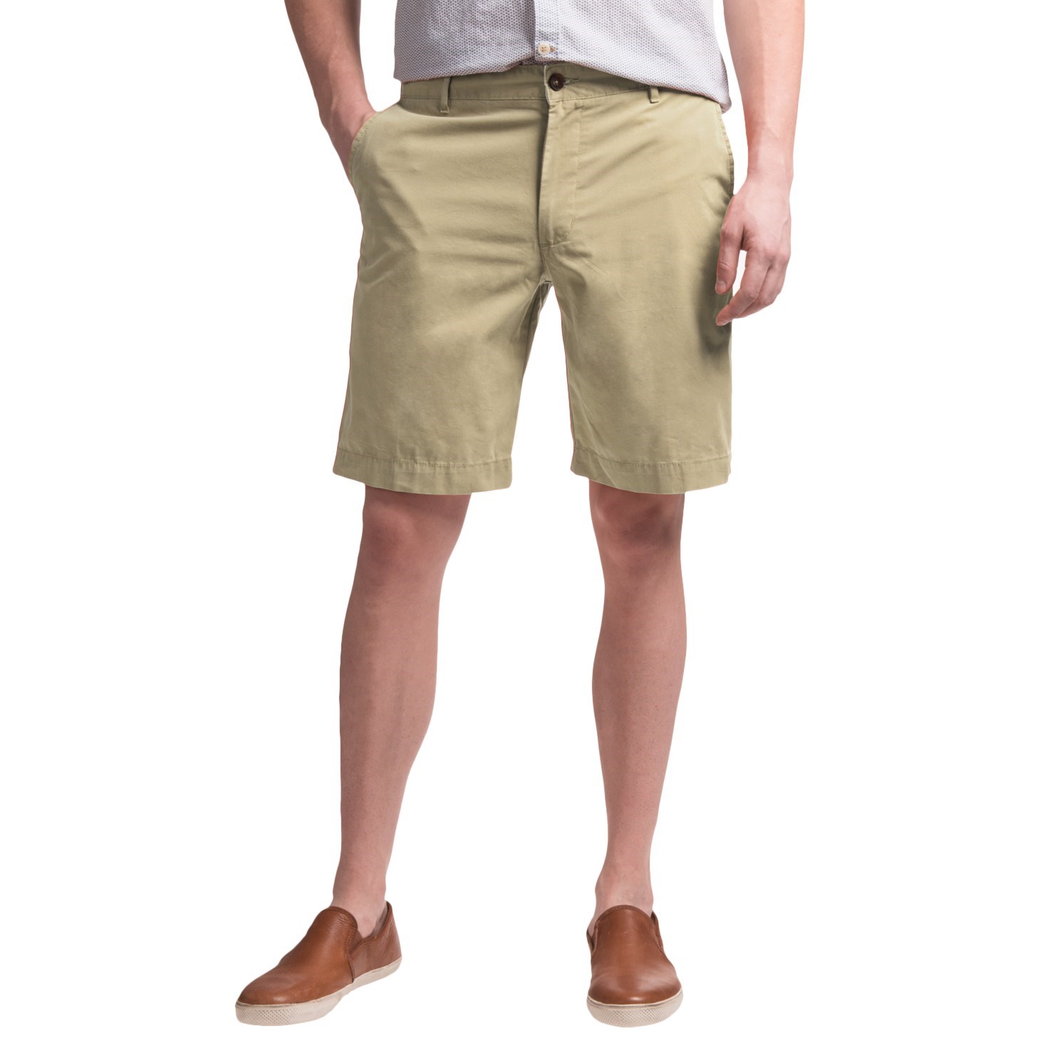 Reed Edward Summer Wash Cotton Shorts - Flat Front (For Men)