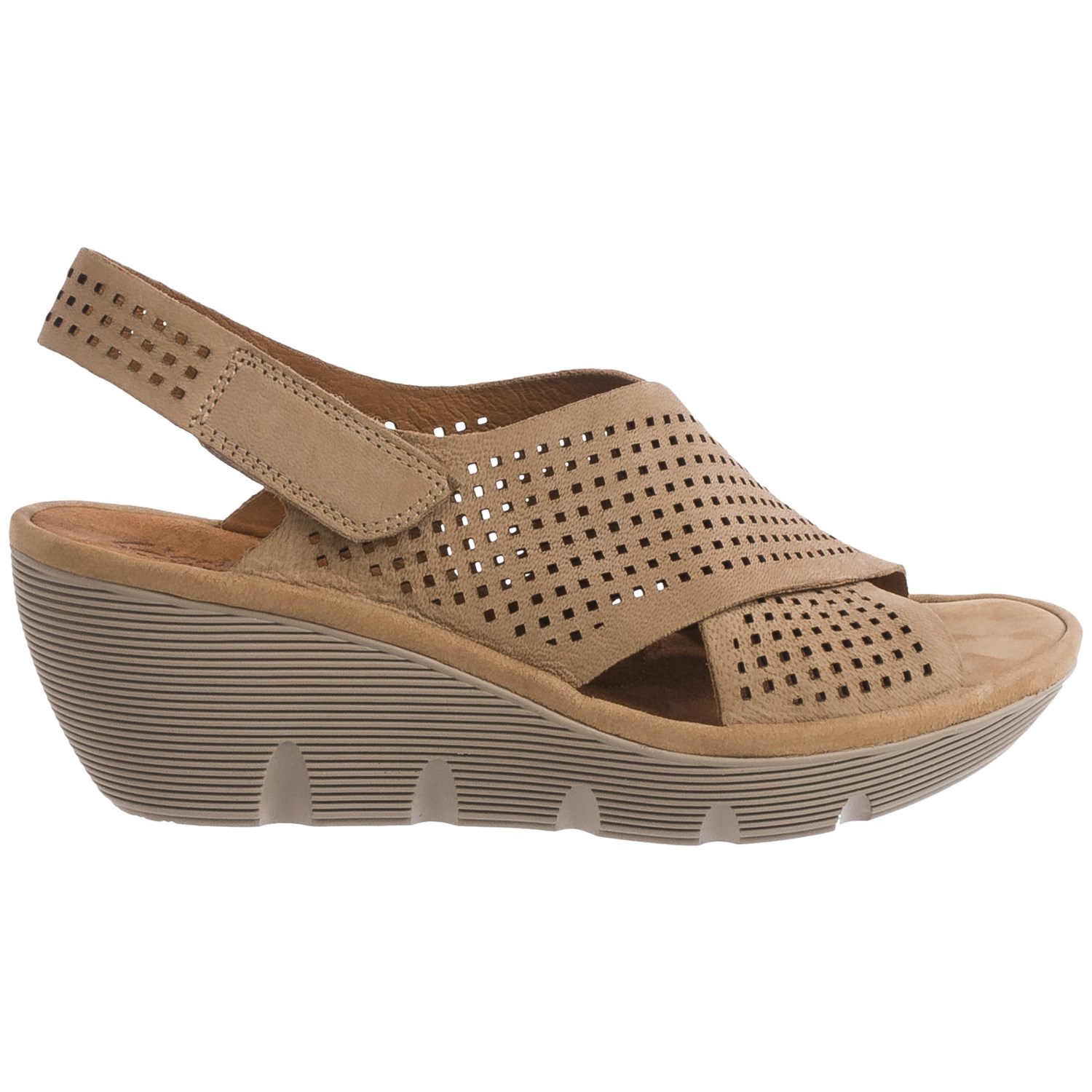 Clarks Clarene Award Wedge Sandals - Nubuck (For Women)