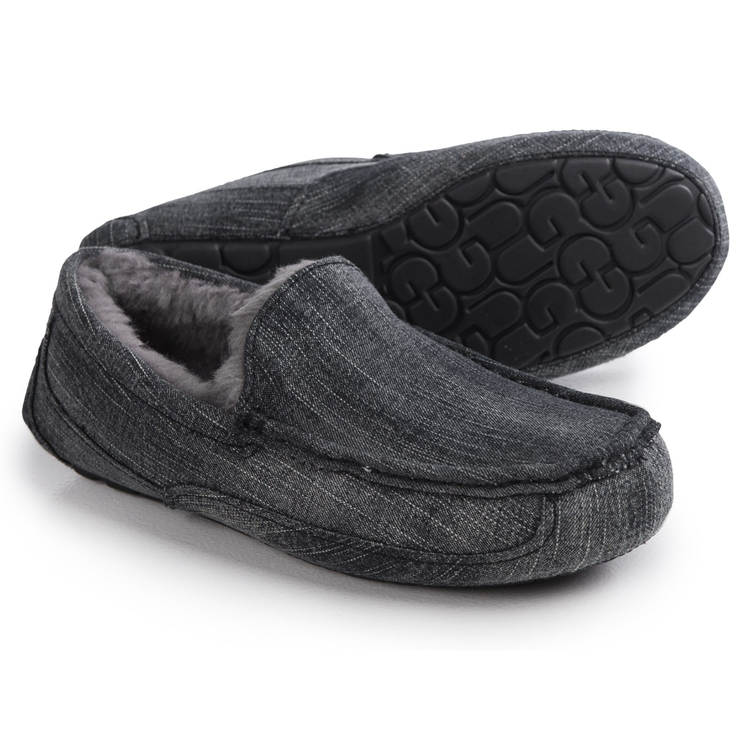 UGG® Australia Ascot Washed Denim Slippers (For Men)