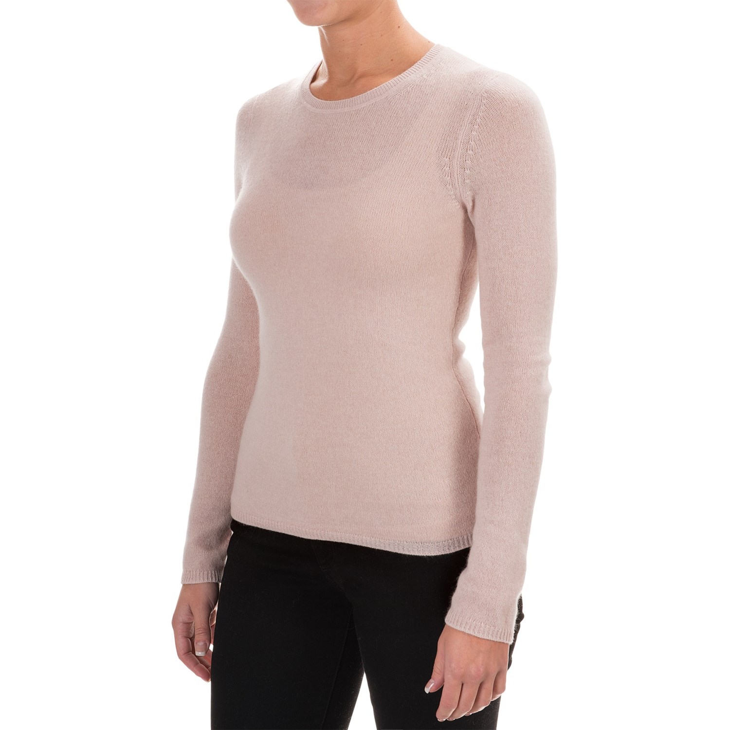 Adrienne Vittadini Cashmere Sweater - Crew Neck  (For Women)