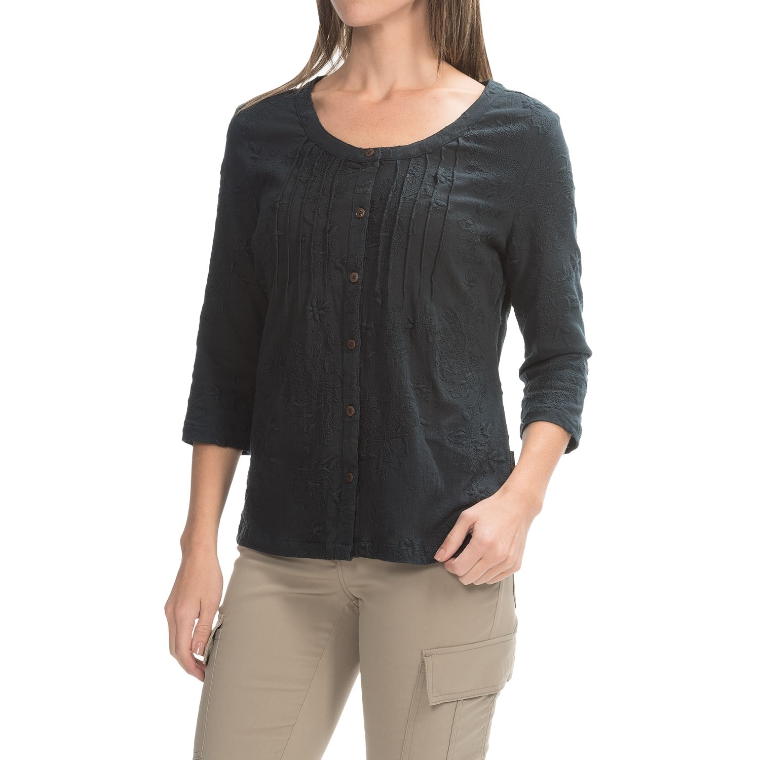 Royal Robbins Oasis Embroidered Shirt - 3/4 Sleeve (For Women)