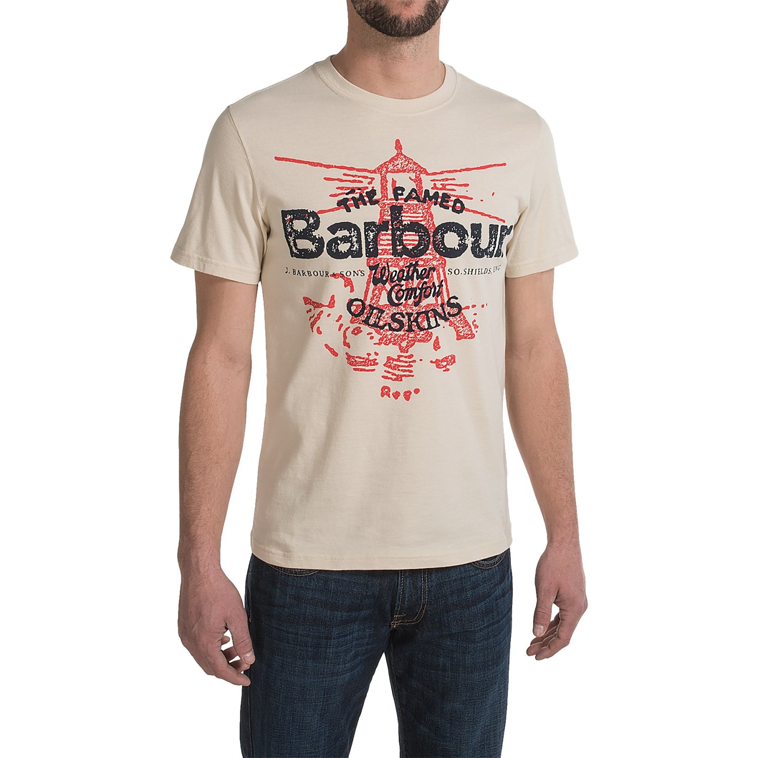 Barbour Printed Cotton Knit T-Shirt - Short Sleeve (For Men)