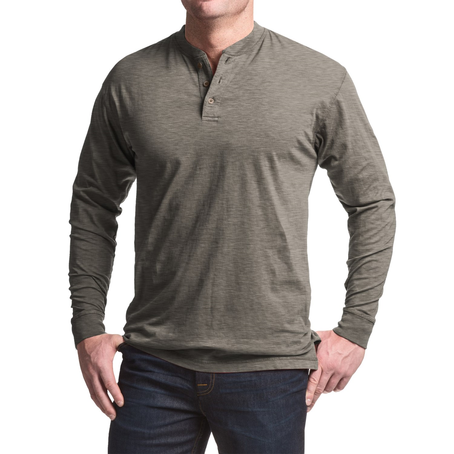 Canyon Guide Outfitters Pigment-Dyed Henley Shirt - Long Sleeve (For Men)