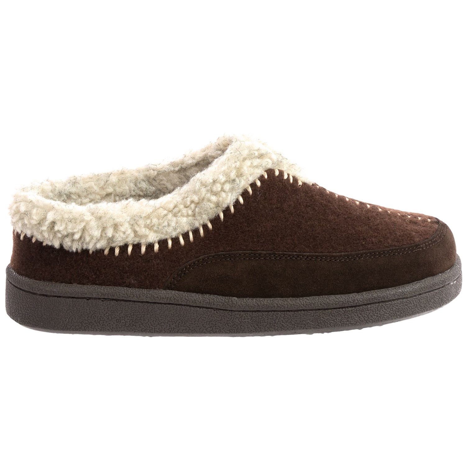 Clarks Whipstitch Clog Slippers - Fleece Lined (For Women)