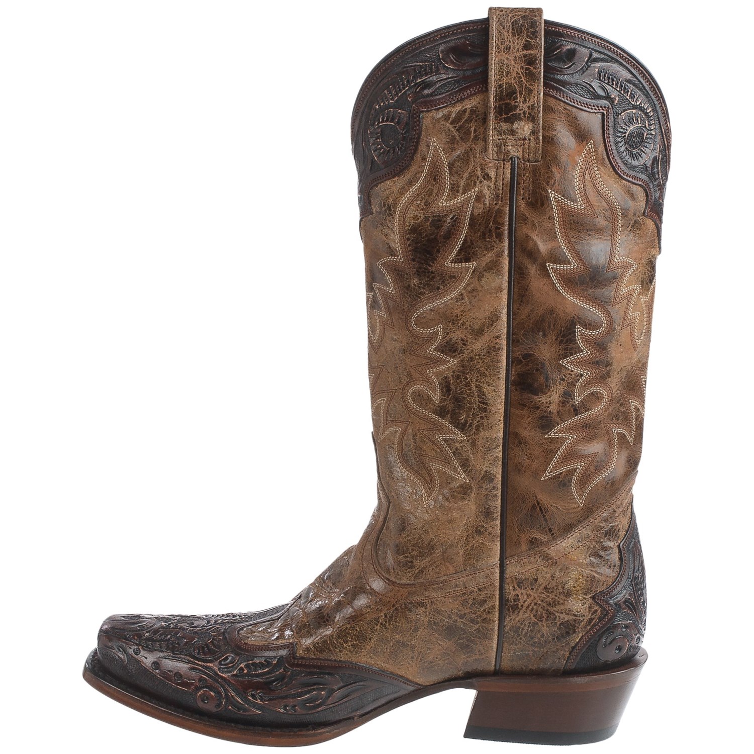 Stetson Delamar Cowboy Boots - Square Toe, 13” (For Men)