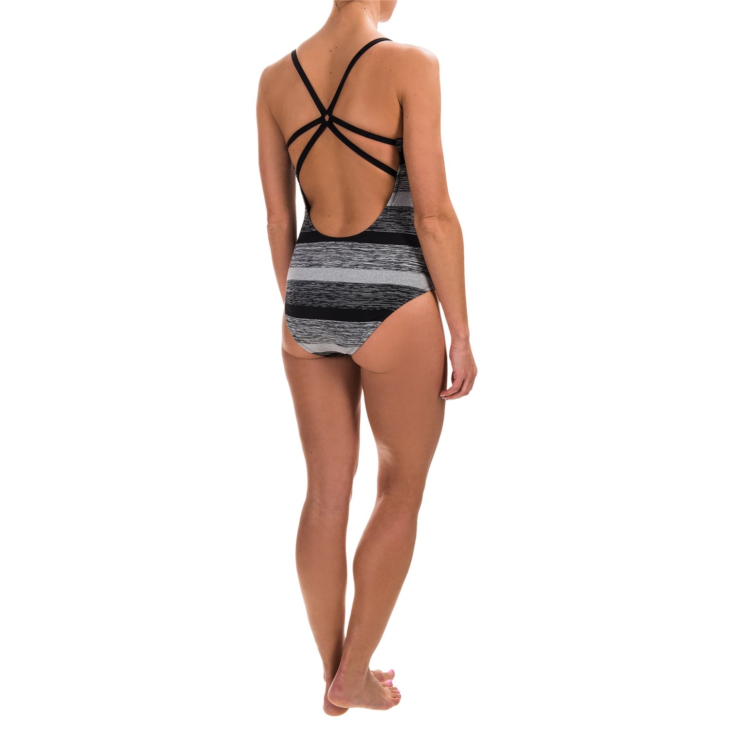 RBX Striped One-Piece Swimsuit - Fully Lined (For Women)