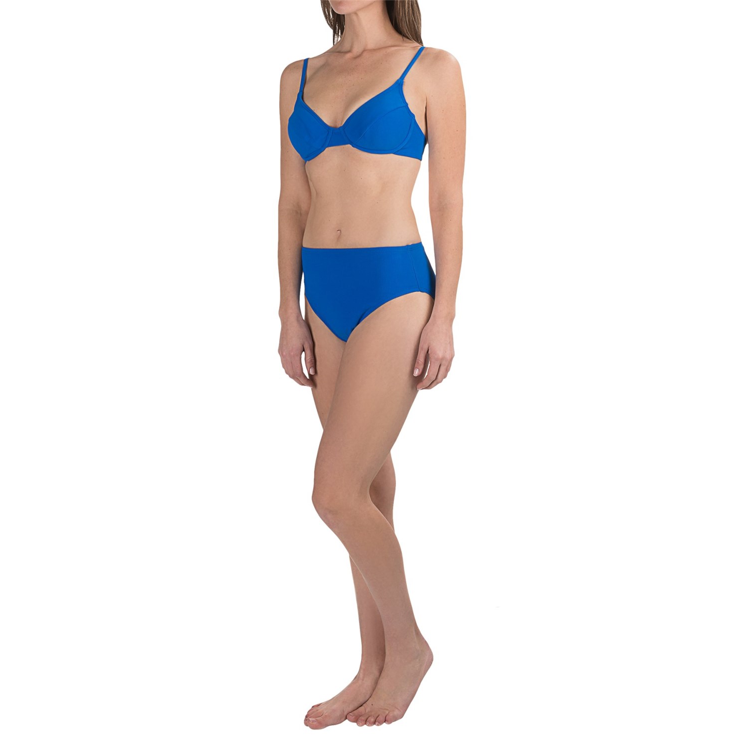 Ribbed Bikini Set - Underwire (For Women)