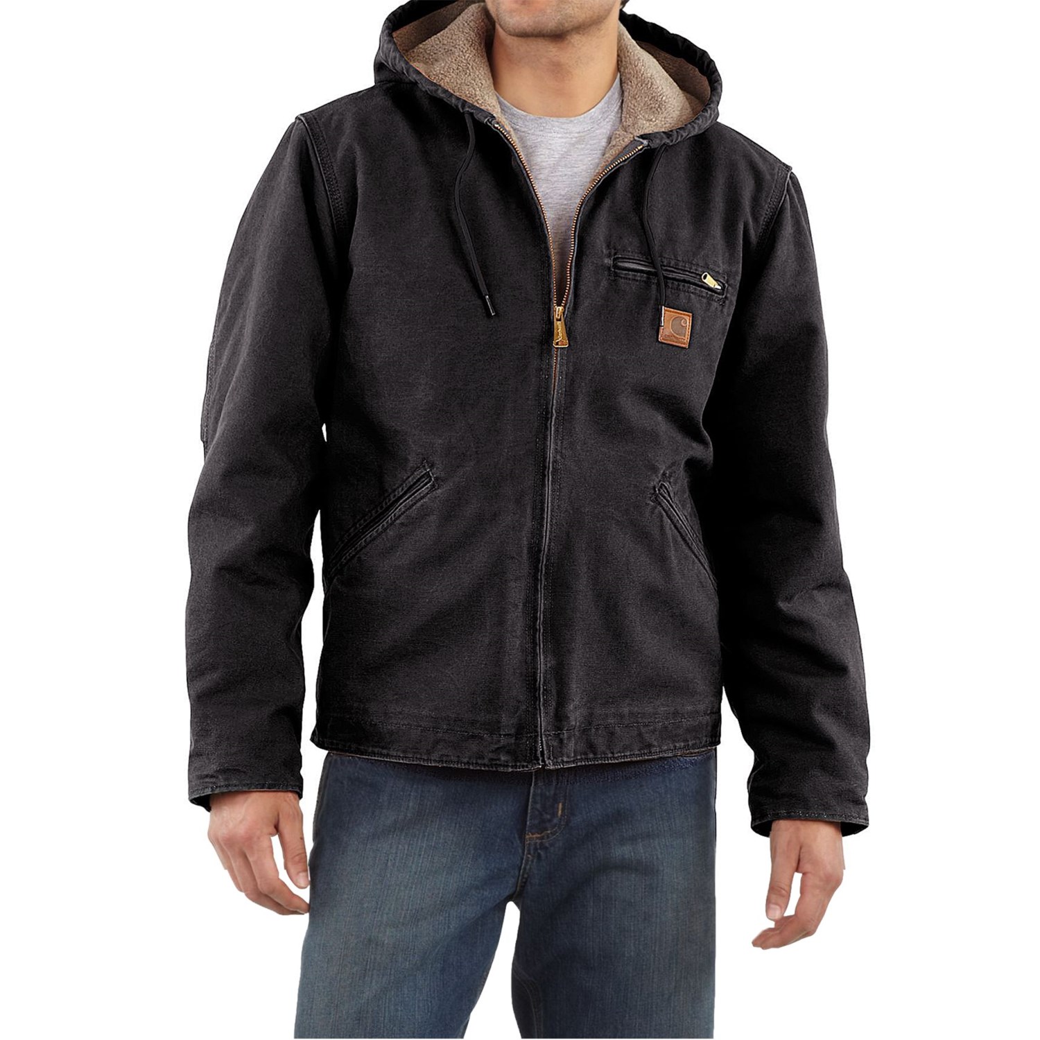 Carhartt Sandstone Sierra Jacket - Sherpa Lining, Factory Seconds (For Big Men)