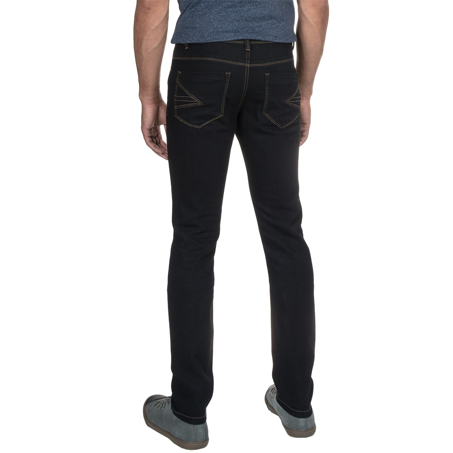 Washed Stretch Denim Jeans - Straight Leg (For Men)