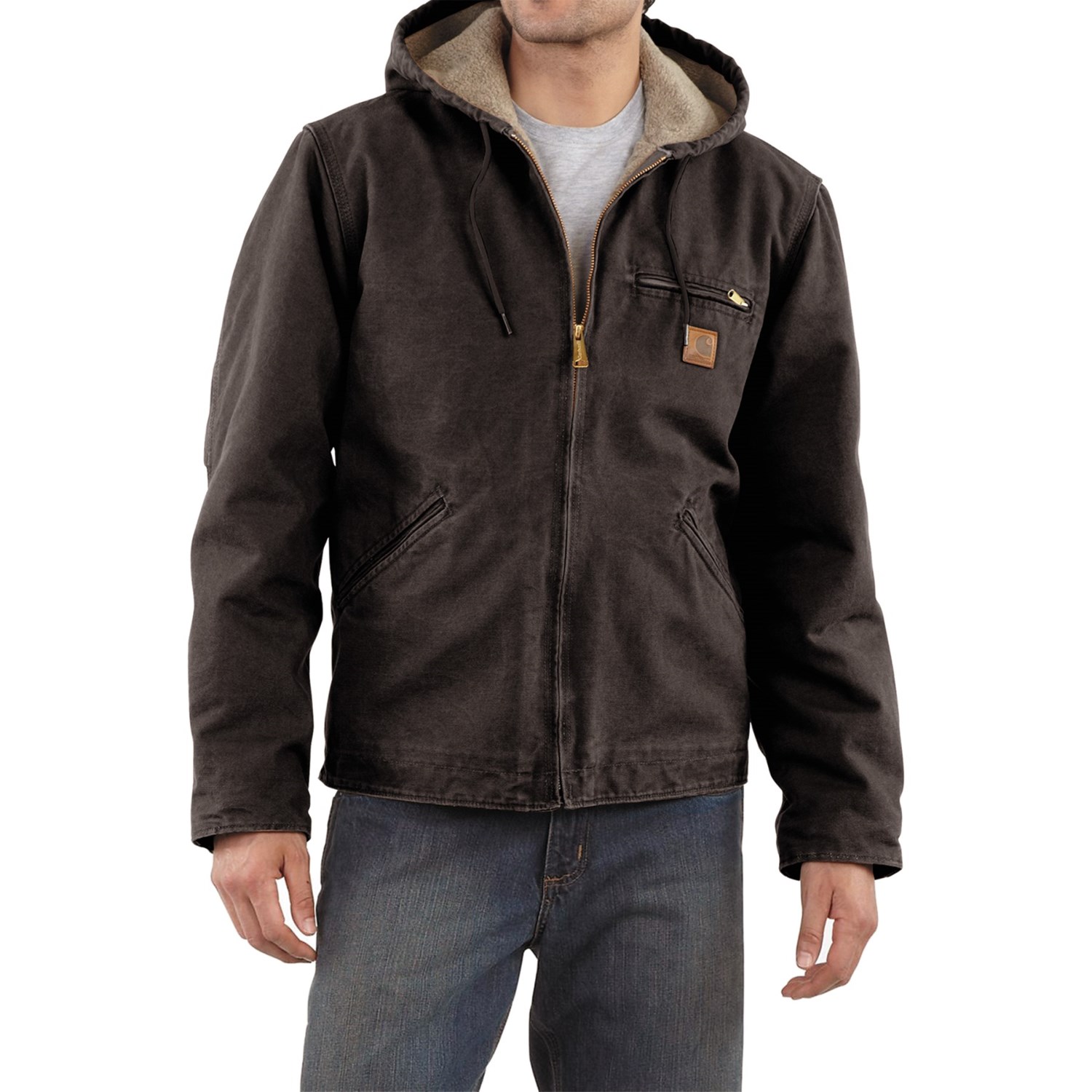 Carhartt Sandstone Sierra Jacket - Sherpa Pile, Factory Seconds (For Tall Men)