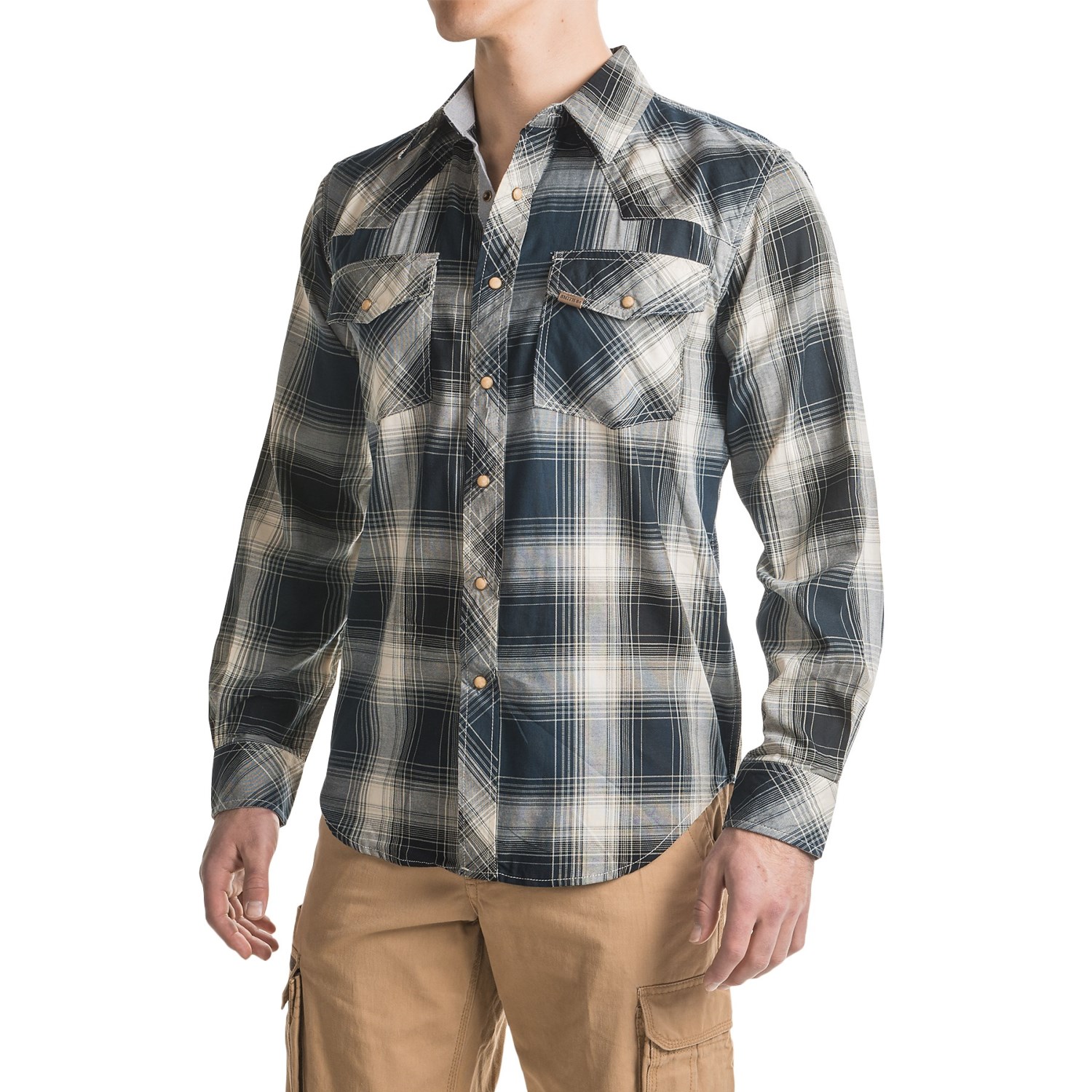 Smith’s Workwear Western Plaid Shirt - Cotton-Rayon, Snap Front, Long Sleeve (For Men)