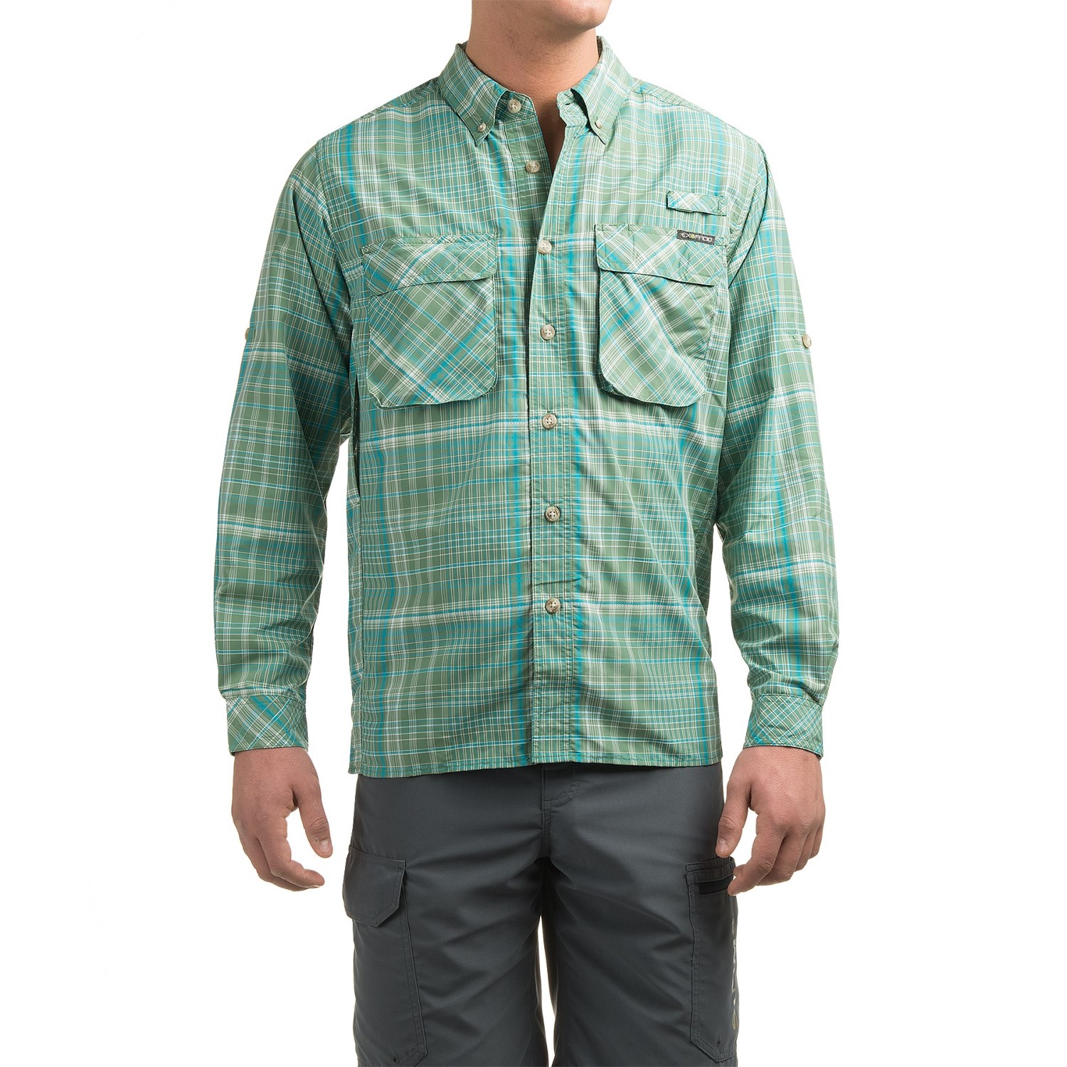 ExOfficio Air Strip Macro Plaid Shirt - UPF 30+, Button Front, Long Sleeve (For Men)