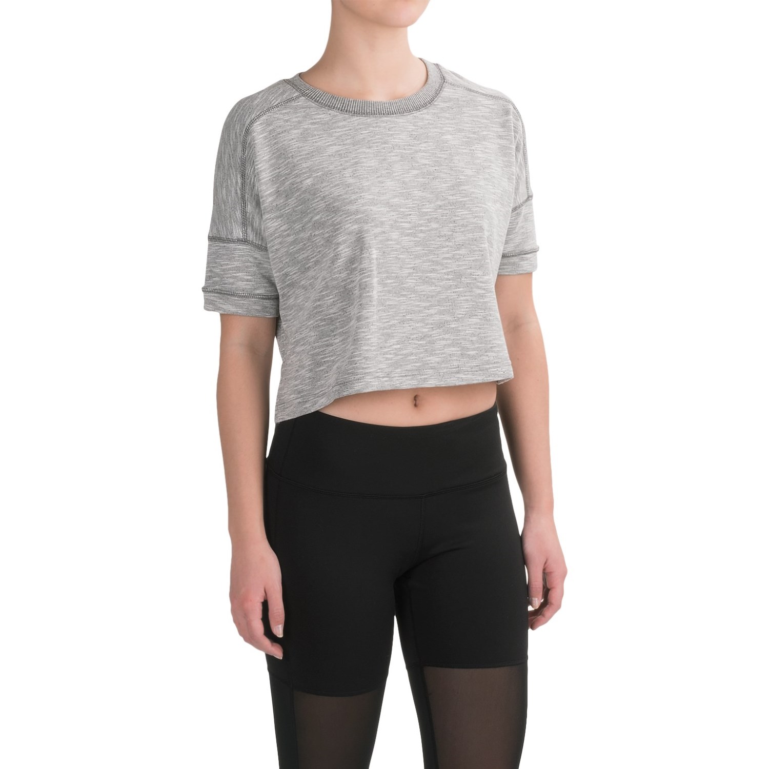 90 Degree by Reflex Cropped Lounge Sweatshirt - Short Sleeve (For Women)